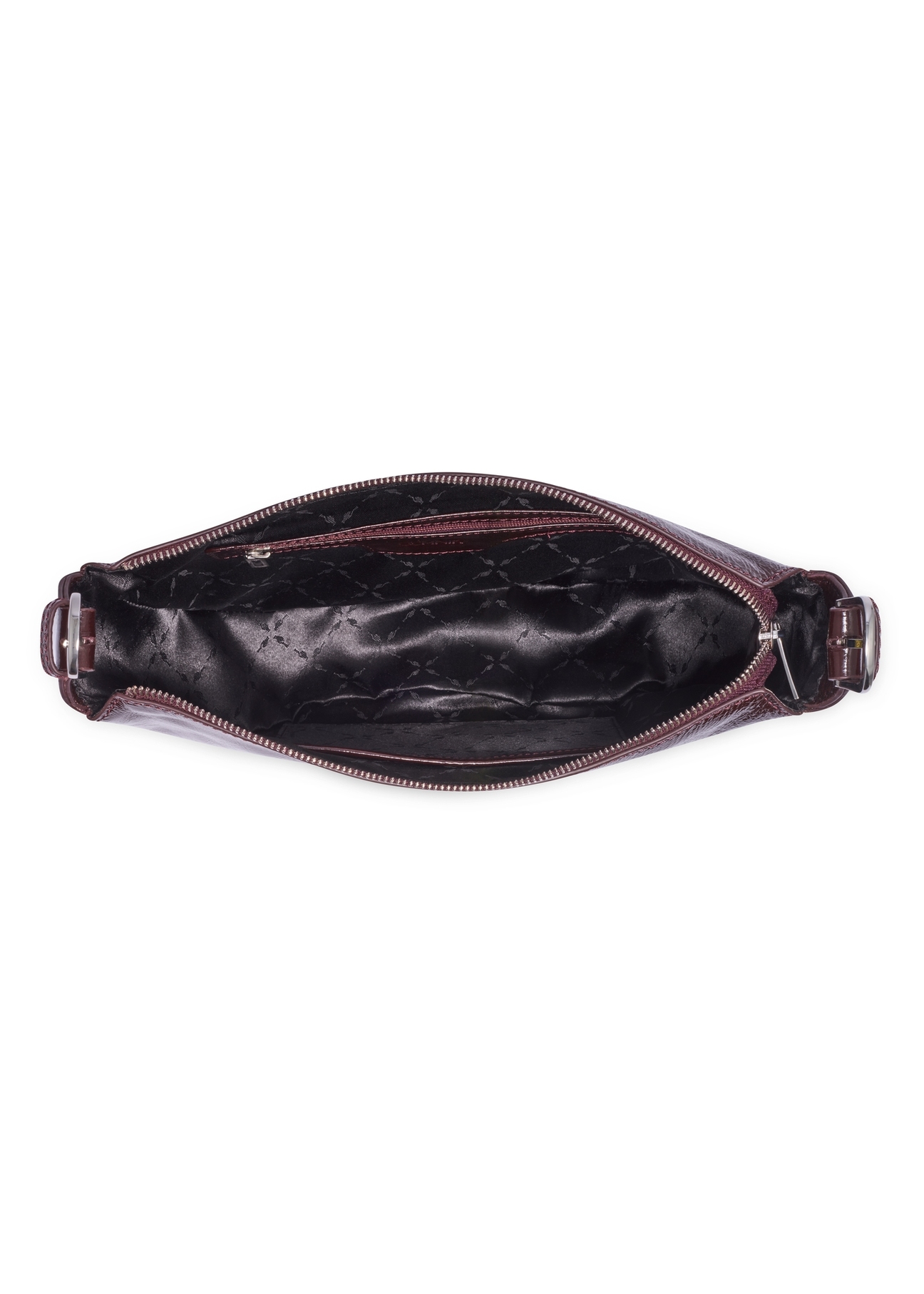Small burgundy women's handbag TORES-1374-4D(Z26) - product view from above, on a white background.