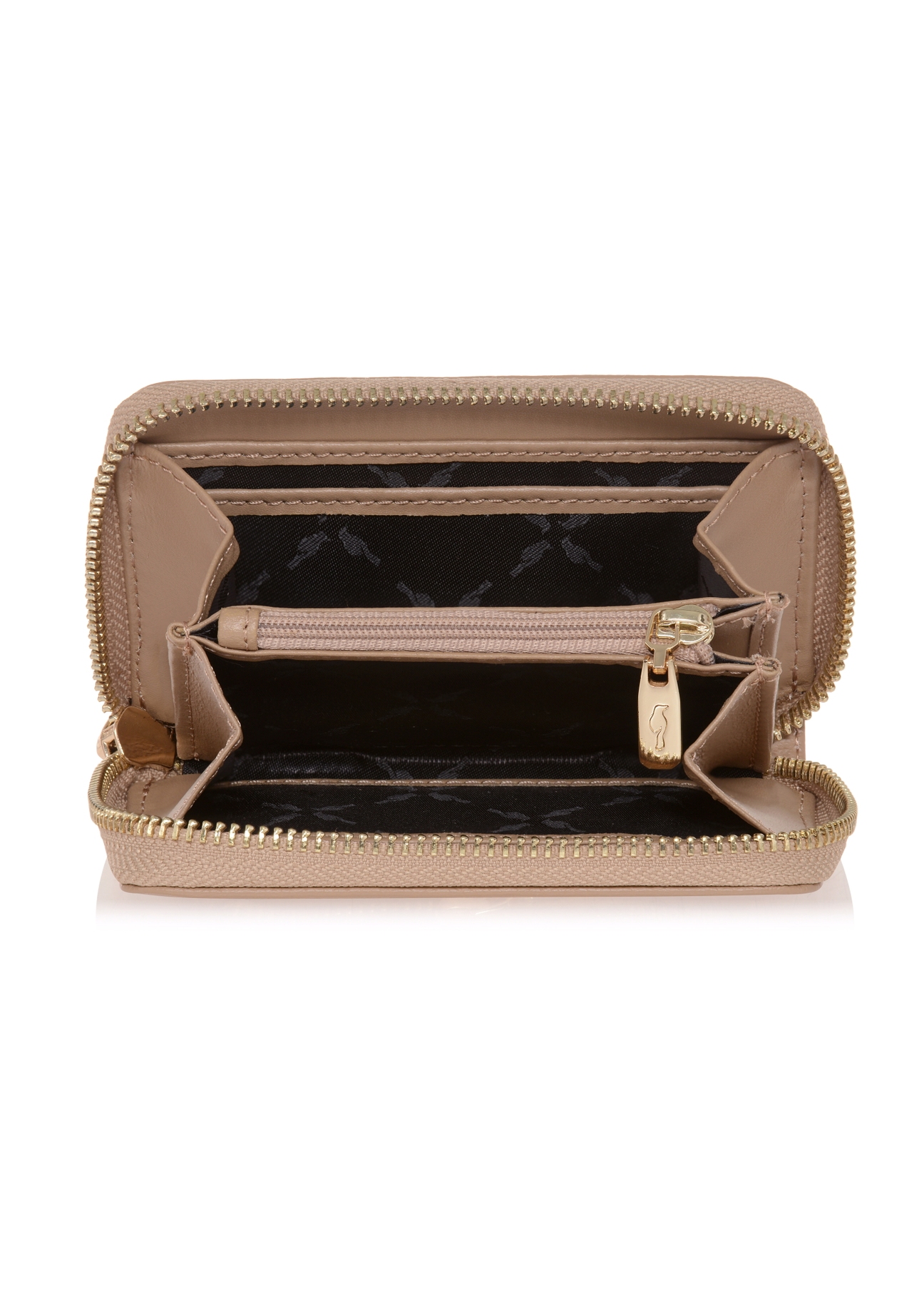 Beige leather women's wallet PORES-0832-81(W23)-04