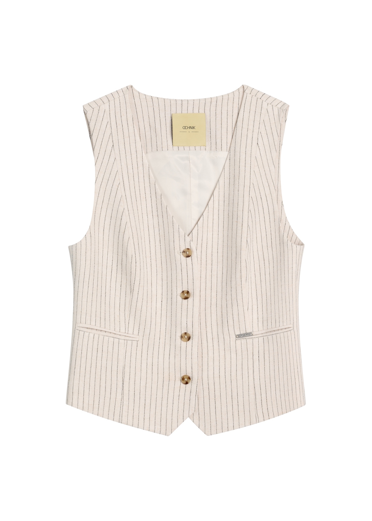 Women's viscose vest KAMDT-0037-0P(W26) - front product view, on white background.