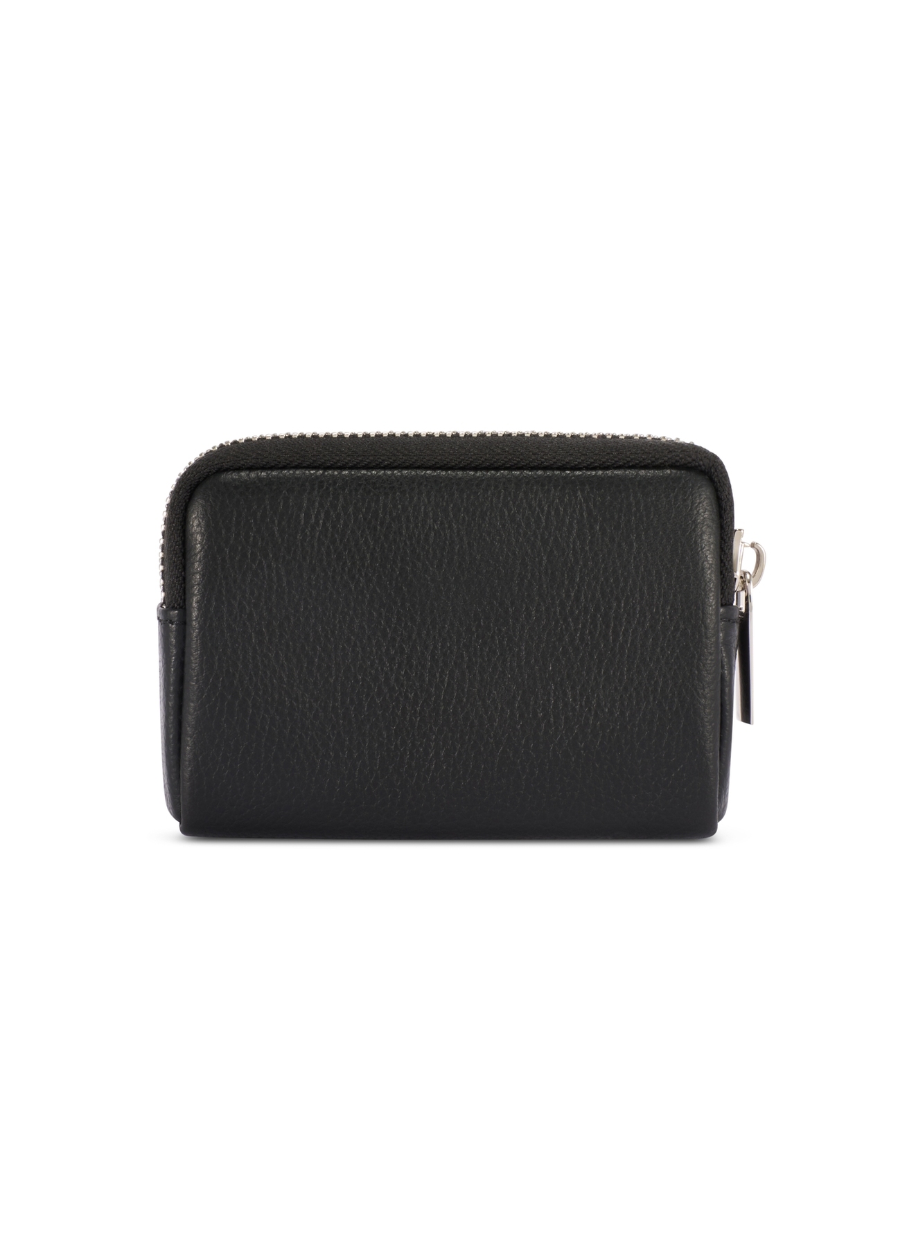 Black men's leather wallet PORMS-0689-9I(W26), product view from the back on a white background.