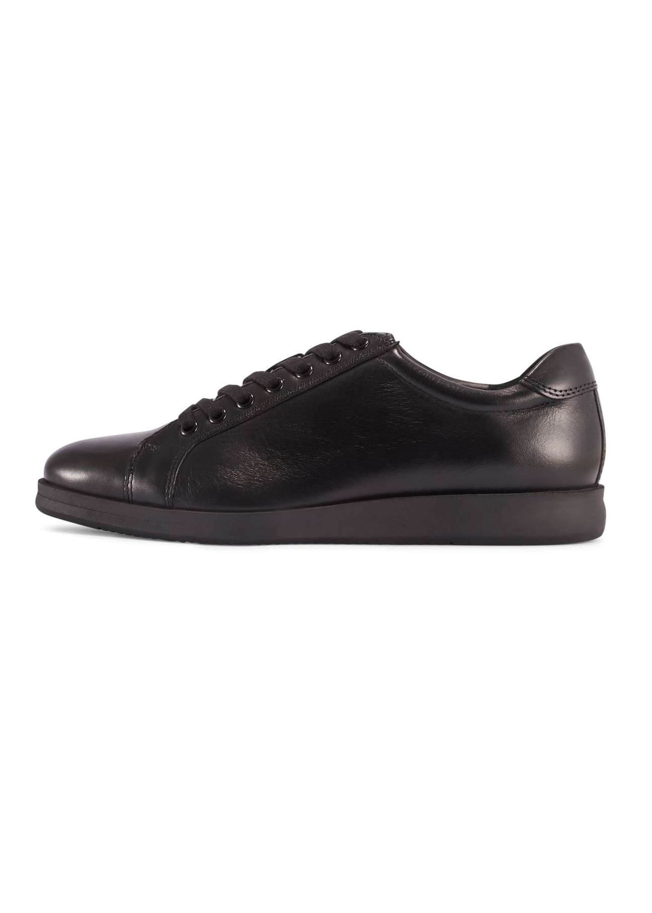Black men's leather shoes BUTYM-0513-99(Z25) - side view of the product on a white background.