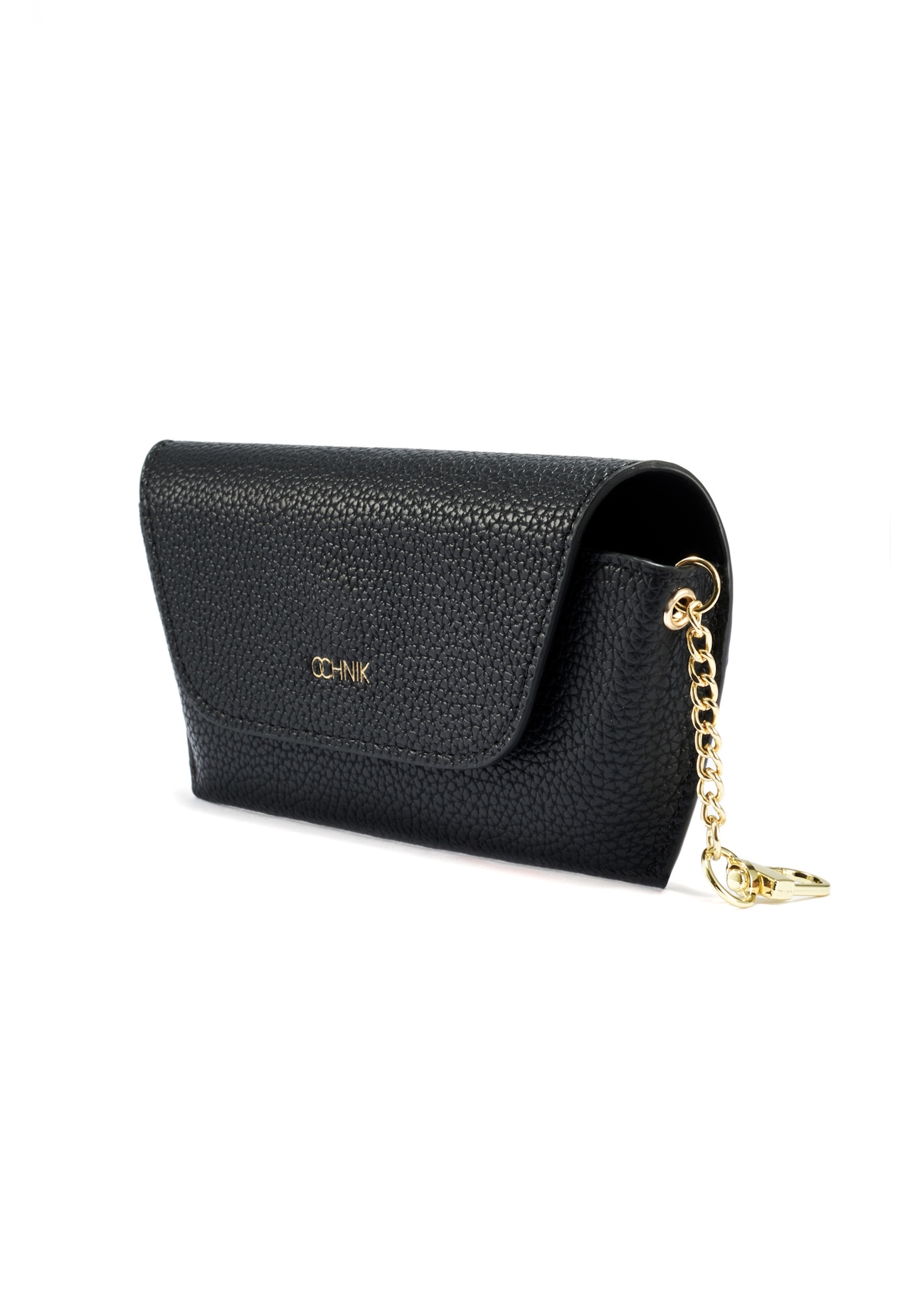 Black case with chain POREC-0410-99(W25), diagonal view of the product on a white background.