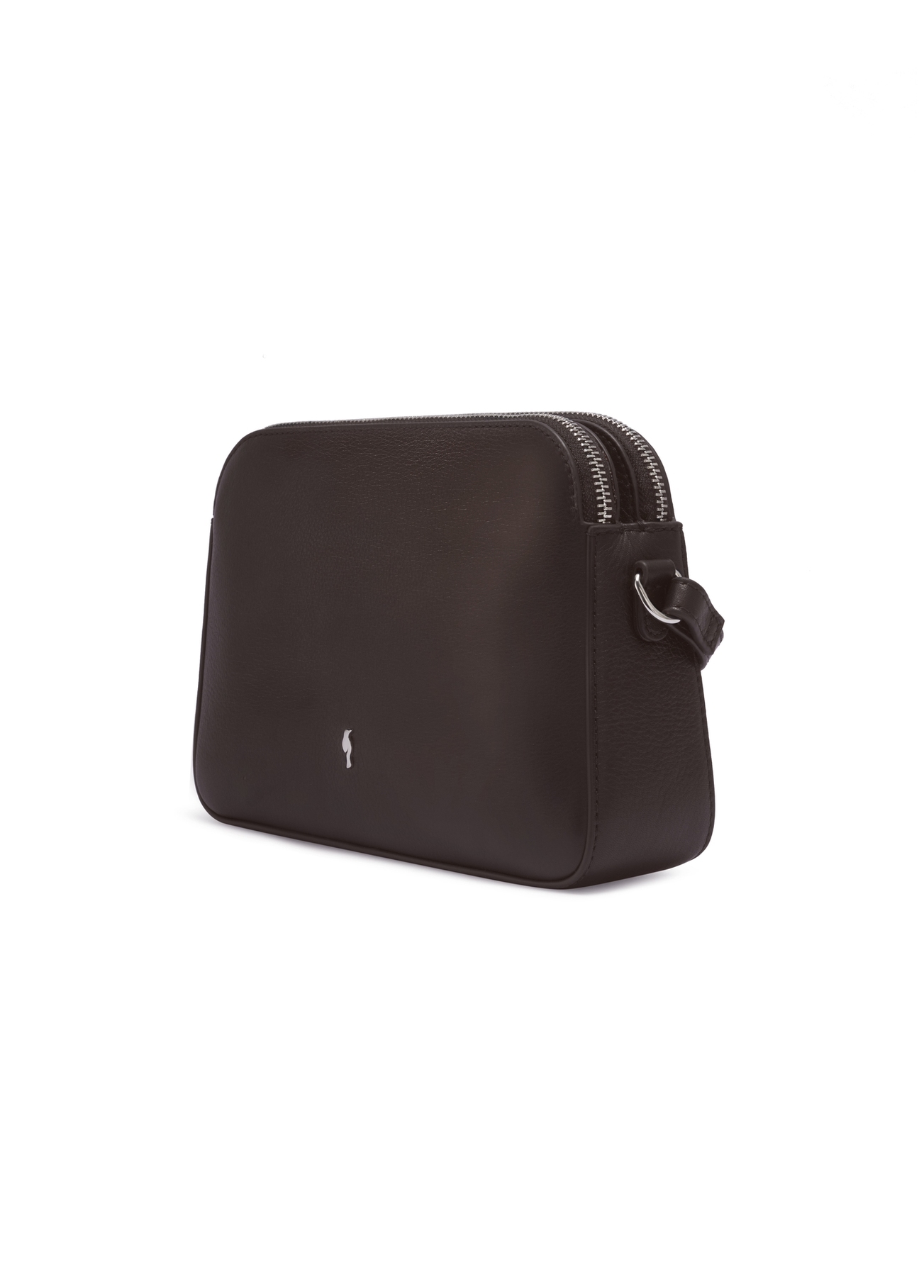 Small brown leather women's handbag TORES-1353-1H(Z26), diagonal product view on white background.