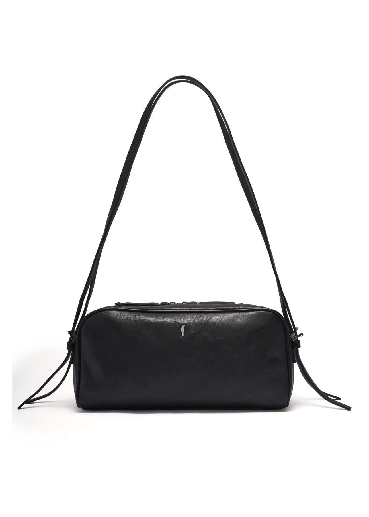 Black women's shoulder bag TOREC-1384-99(Z26) - front product view, on a white background.