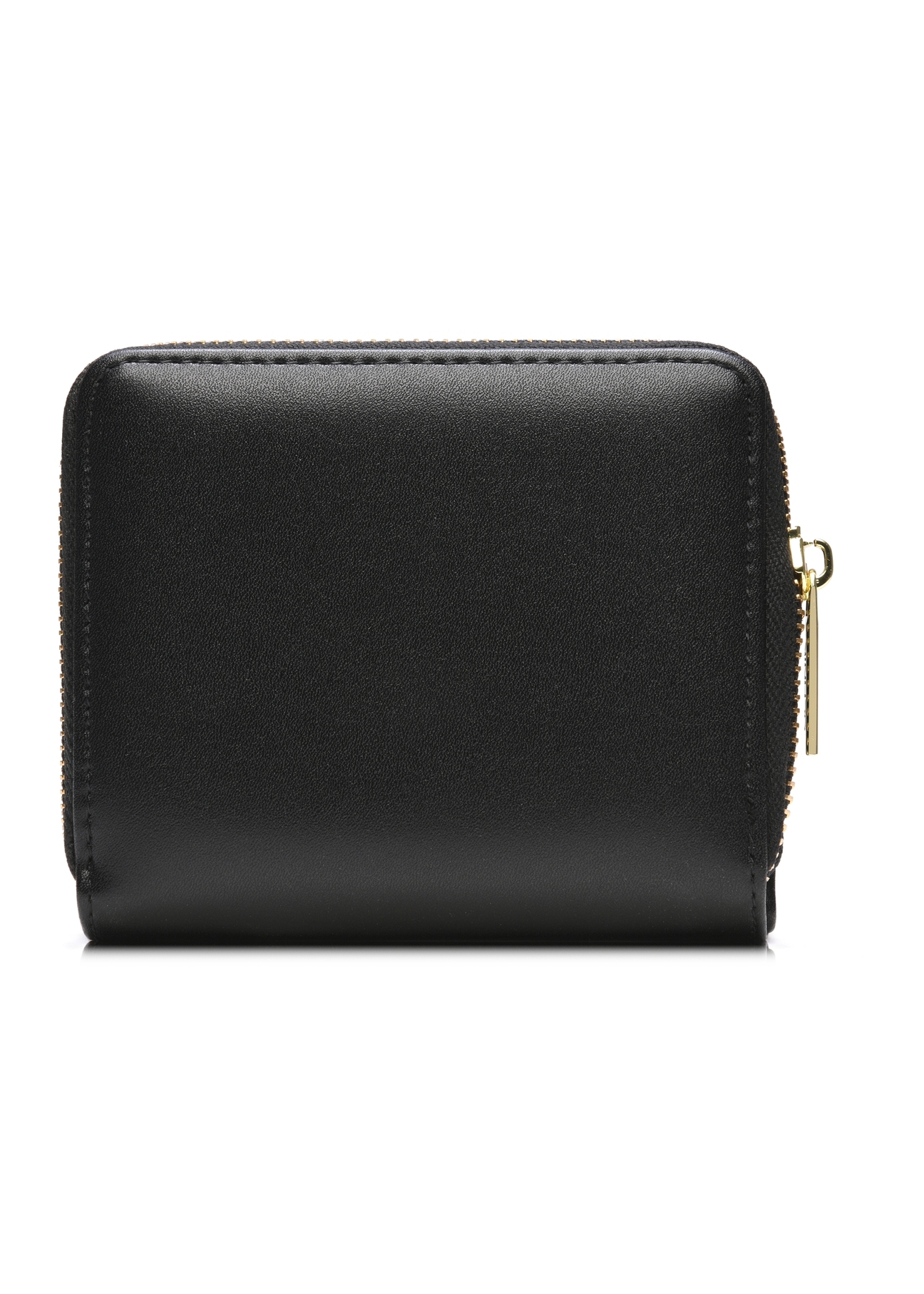 Black small women's wallet POREC-0399A-99(Z25), product view from the back on a white background.