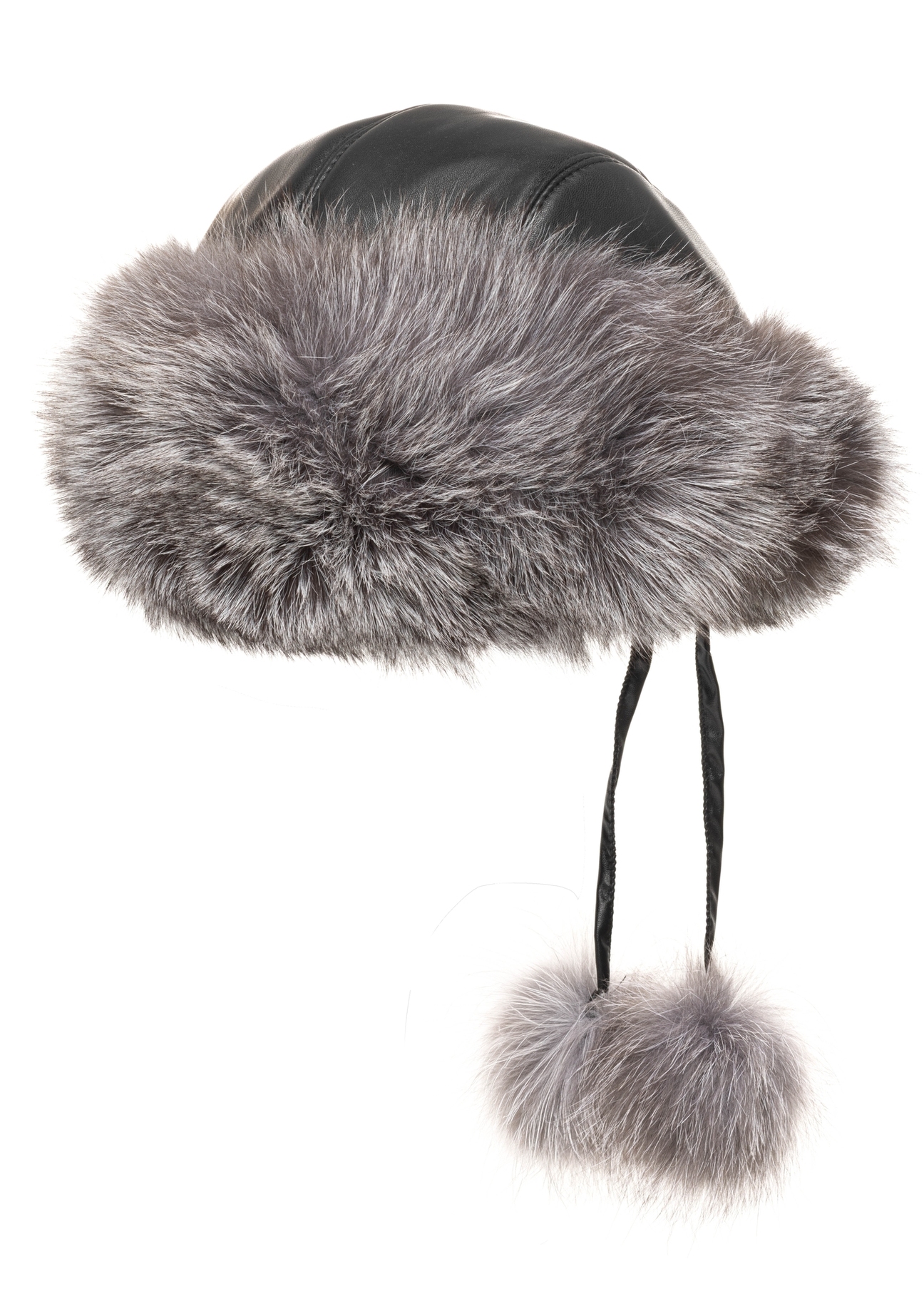 Women's hat with natural fox fur CZADF-0049-9J(Z26)