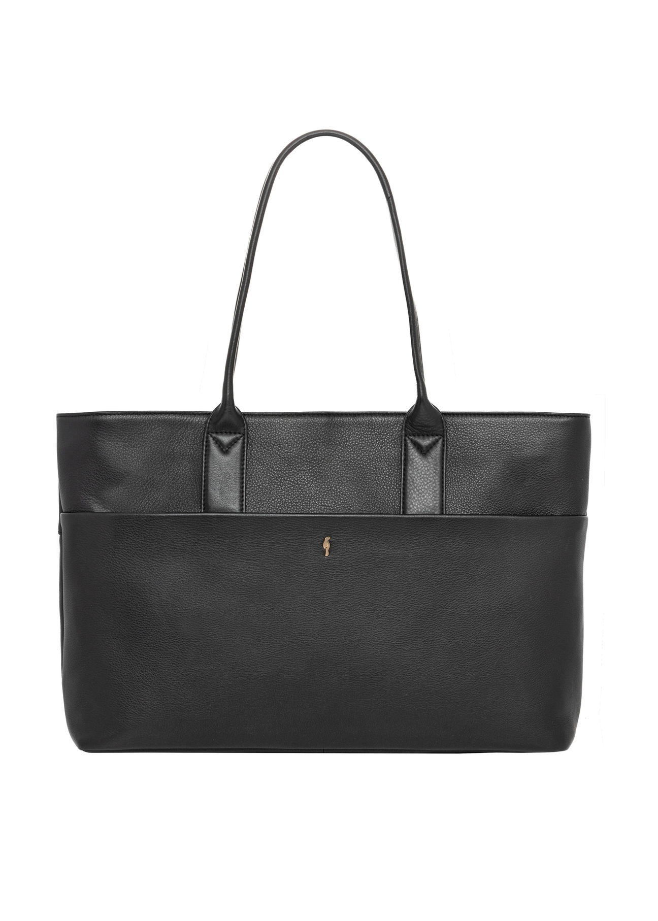 Women's leather handbag with laptop compartment TORES-1314-99(Z26), product view from the front on a white background.