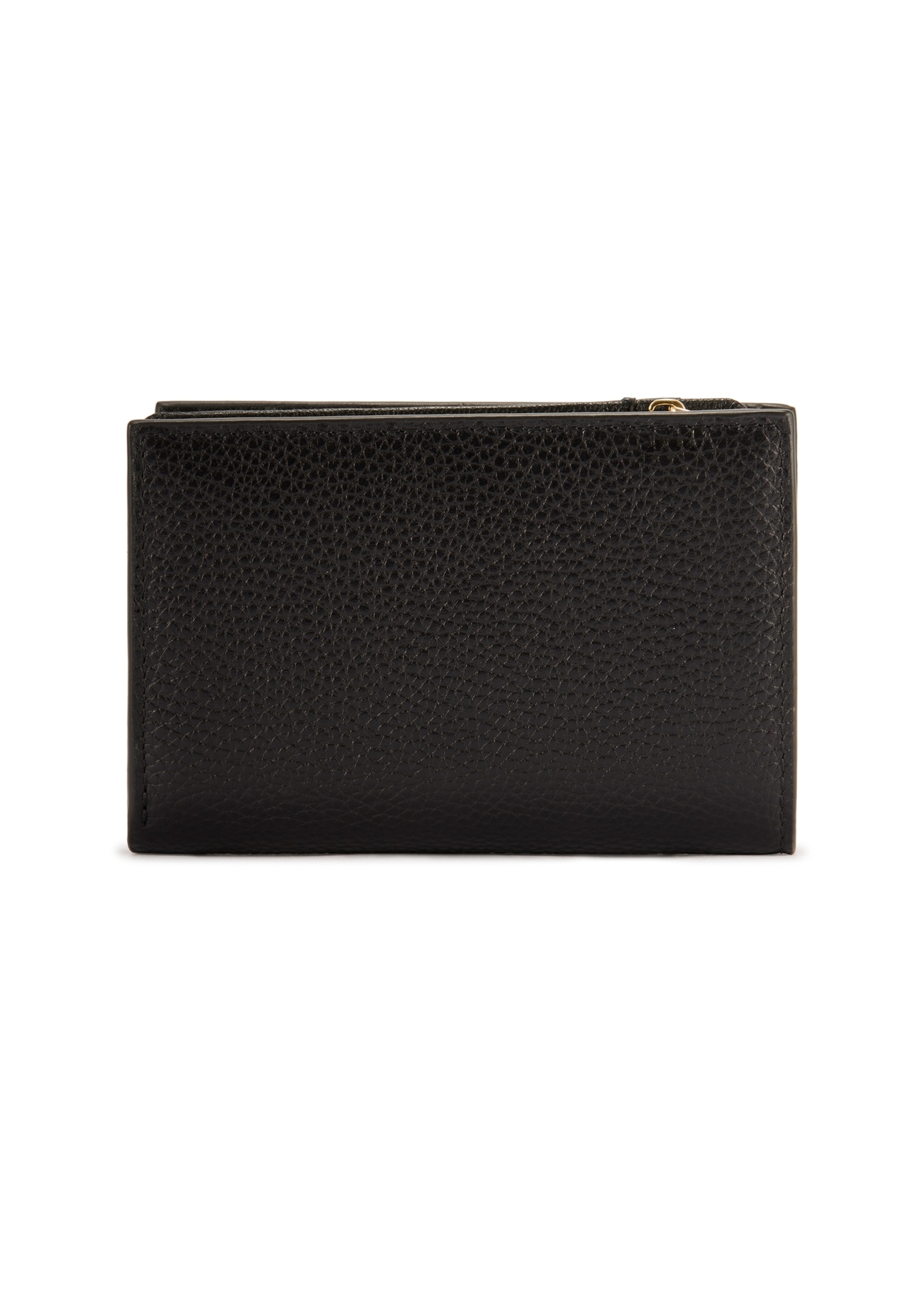 Medium black women's wallet with RFID protection PORES-0823RFID-99(Z25), product view from the back on a white background.