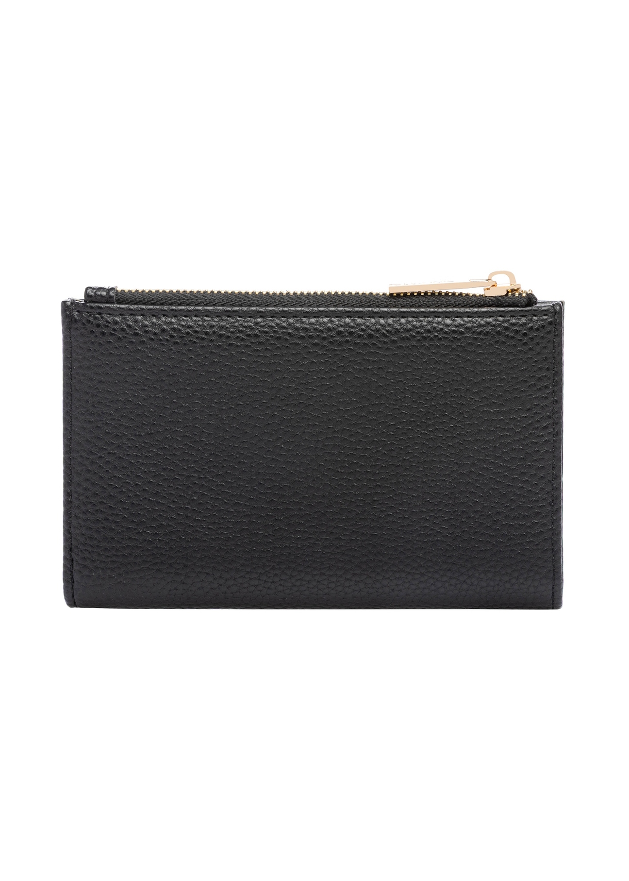 Medium black women's wallet POREC-0428-99(W26), back product view on white background.