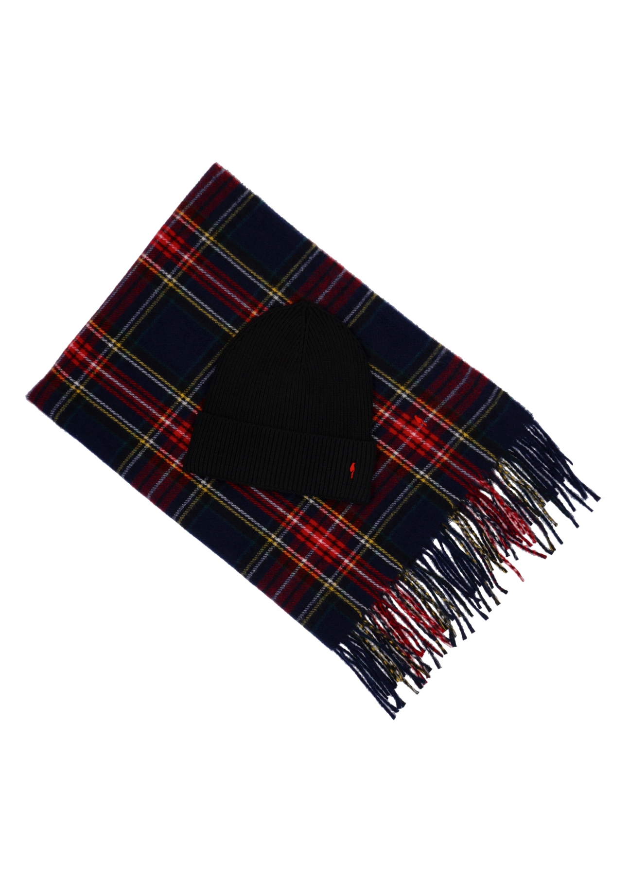 Men's hat and scarf set ZESTM-0007-4P(Z26), front view of the product on a white background.