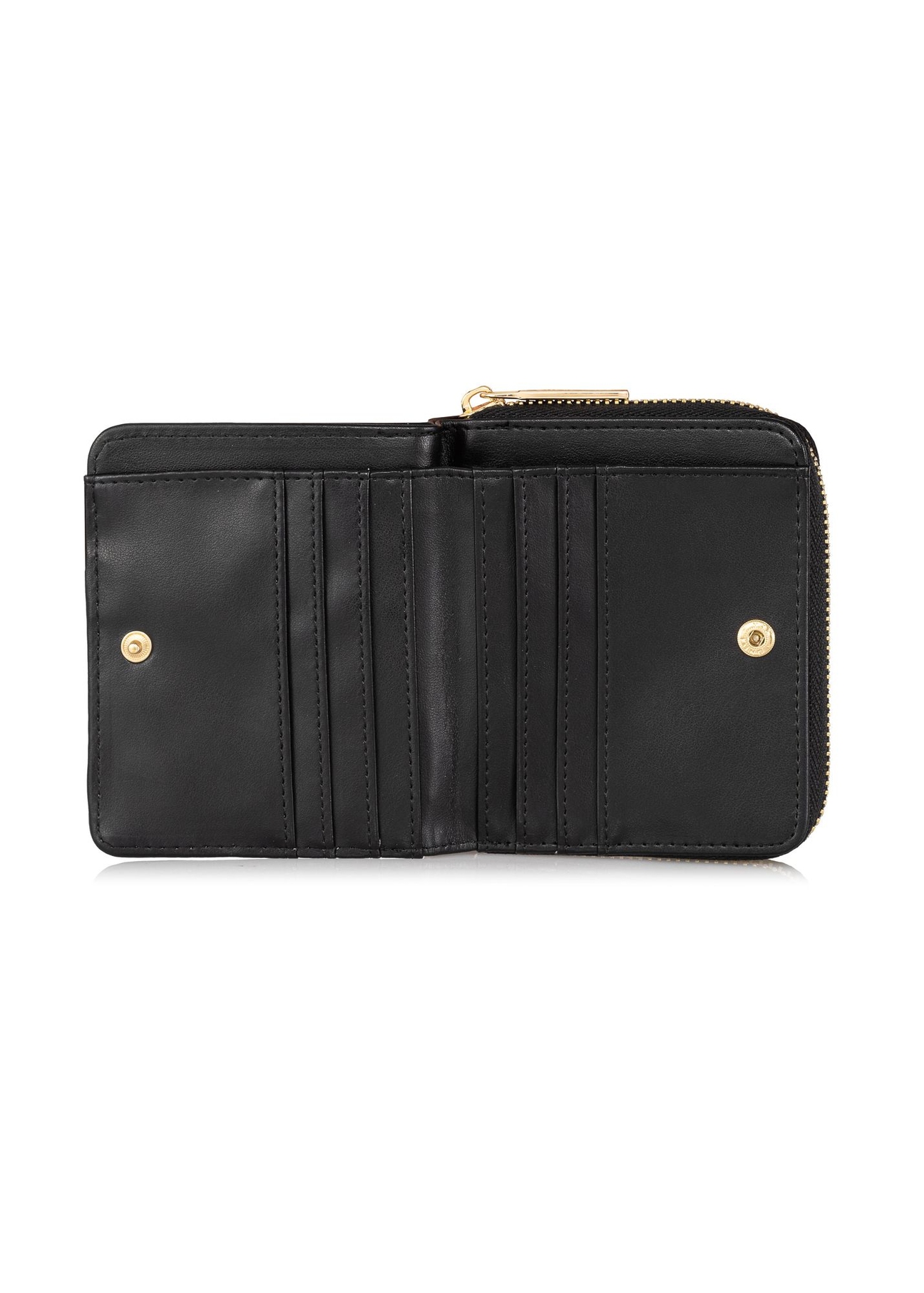 Small black women's wallet with rhinestones POREC-0158C-99(Z23)-05