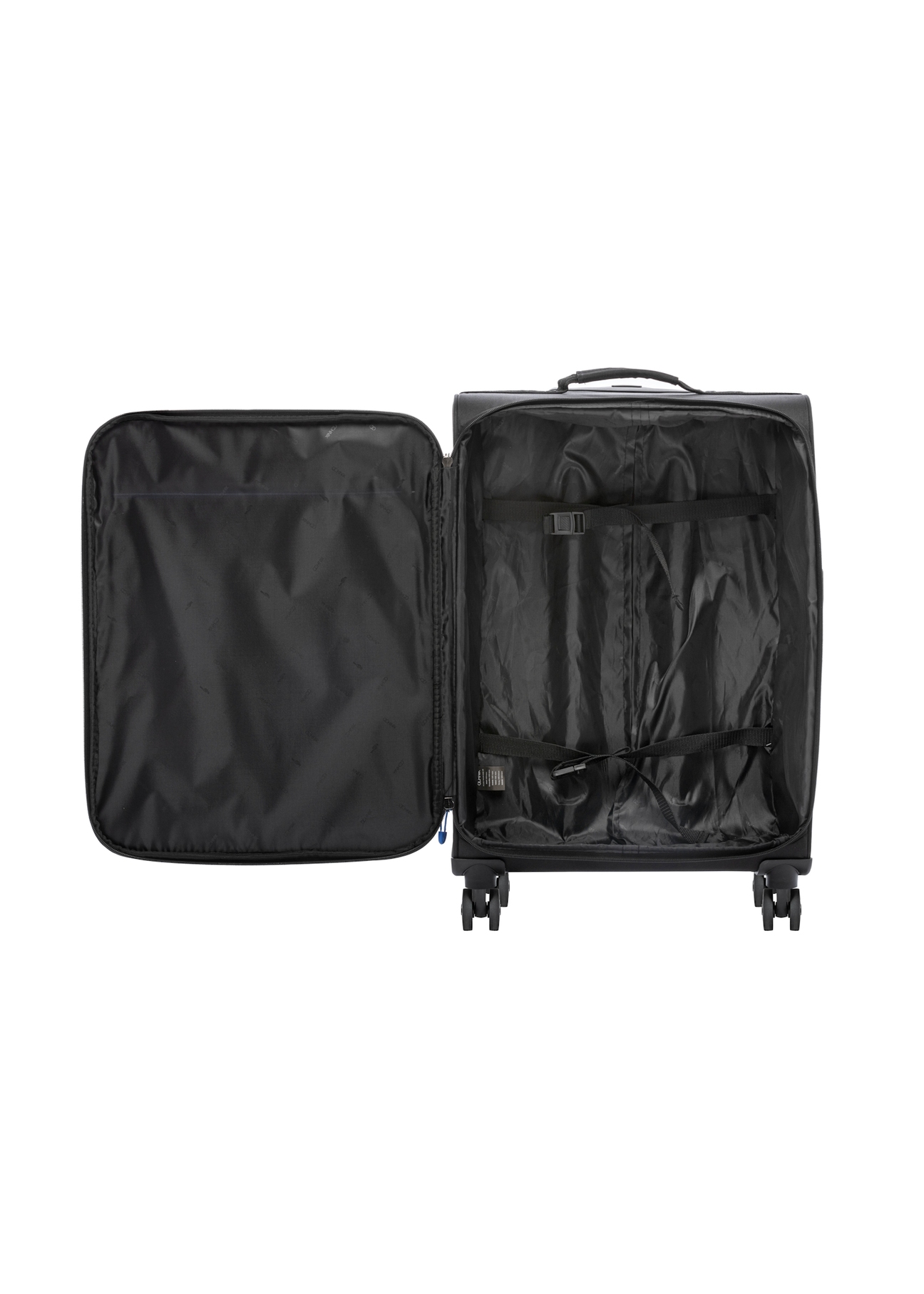 Set of 19"/24"/28" wheeled suitcases WALNY-0045-99(W26), product view inside on white background.