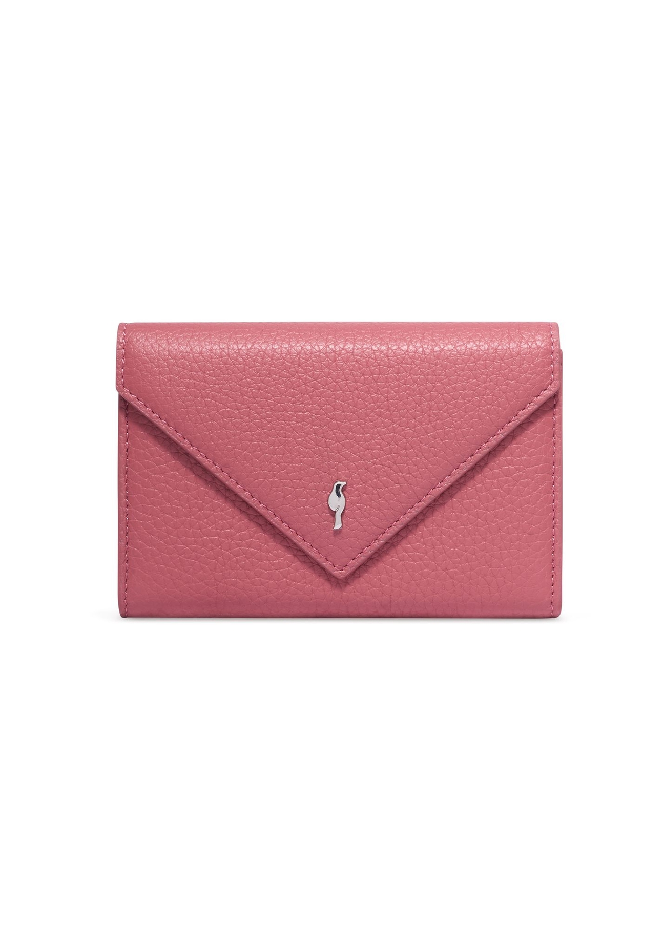 Pink small women's wallet PORES-1017-5B(Z26) - front product view, on white background.