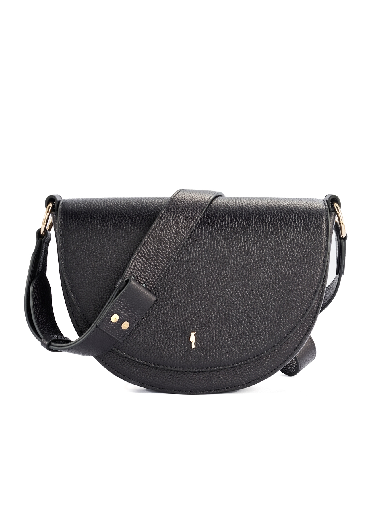 Leather semi-circular women's handbag TORES-1190-99(Z25), product visible from the front, photo on a white background.