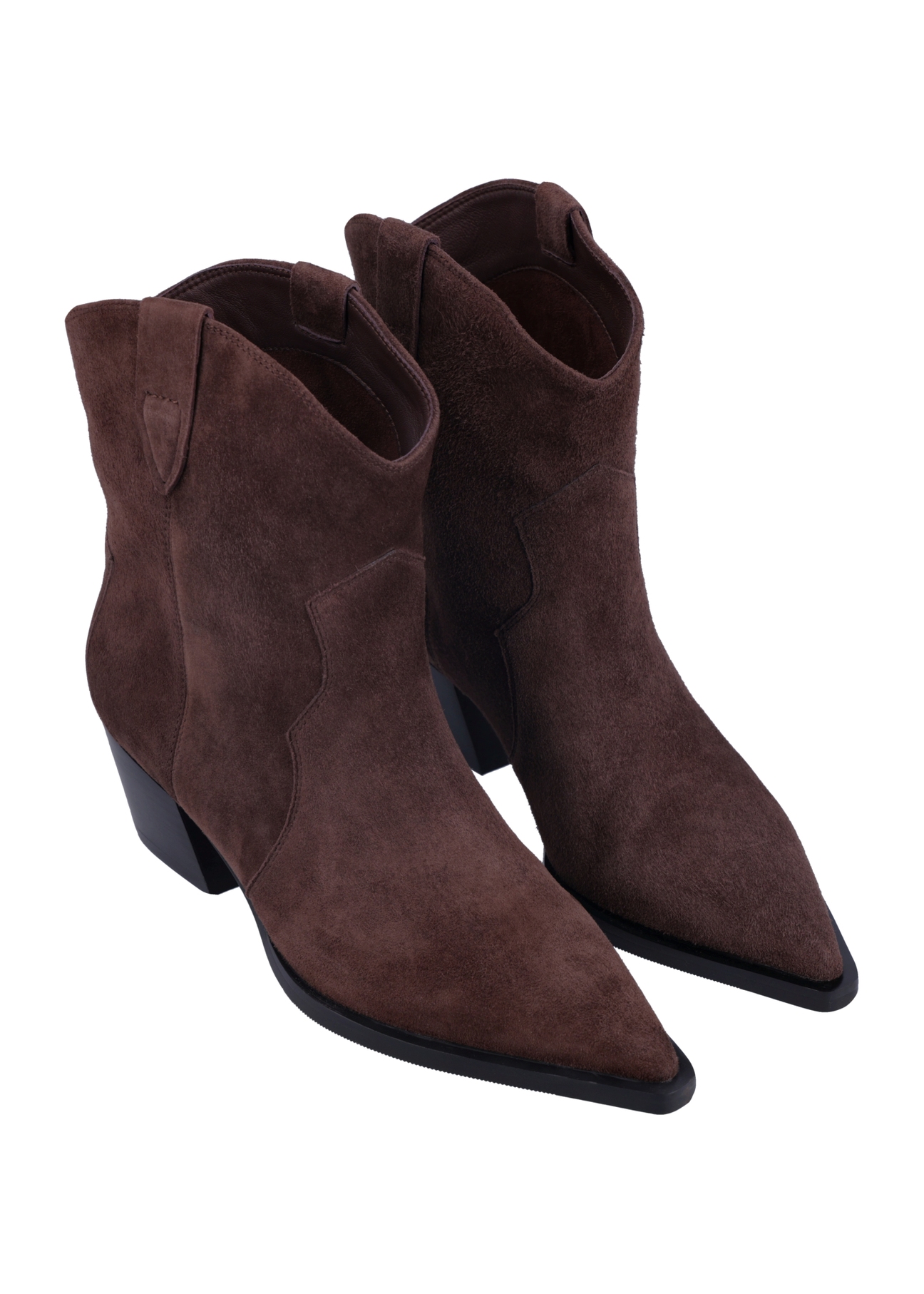 Women's suede cowboy boots BUTYD-1323-1I(Z26), diagonal product view on a white background.