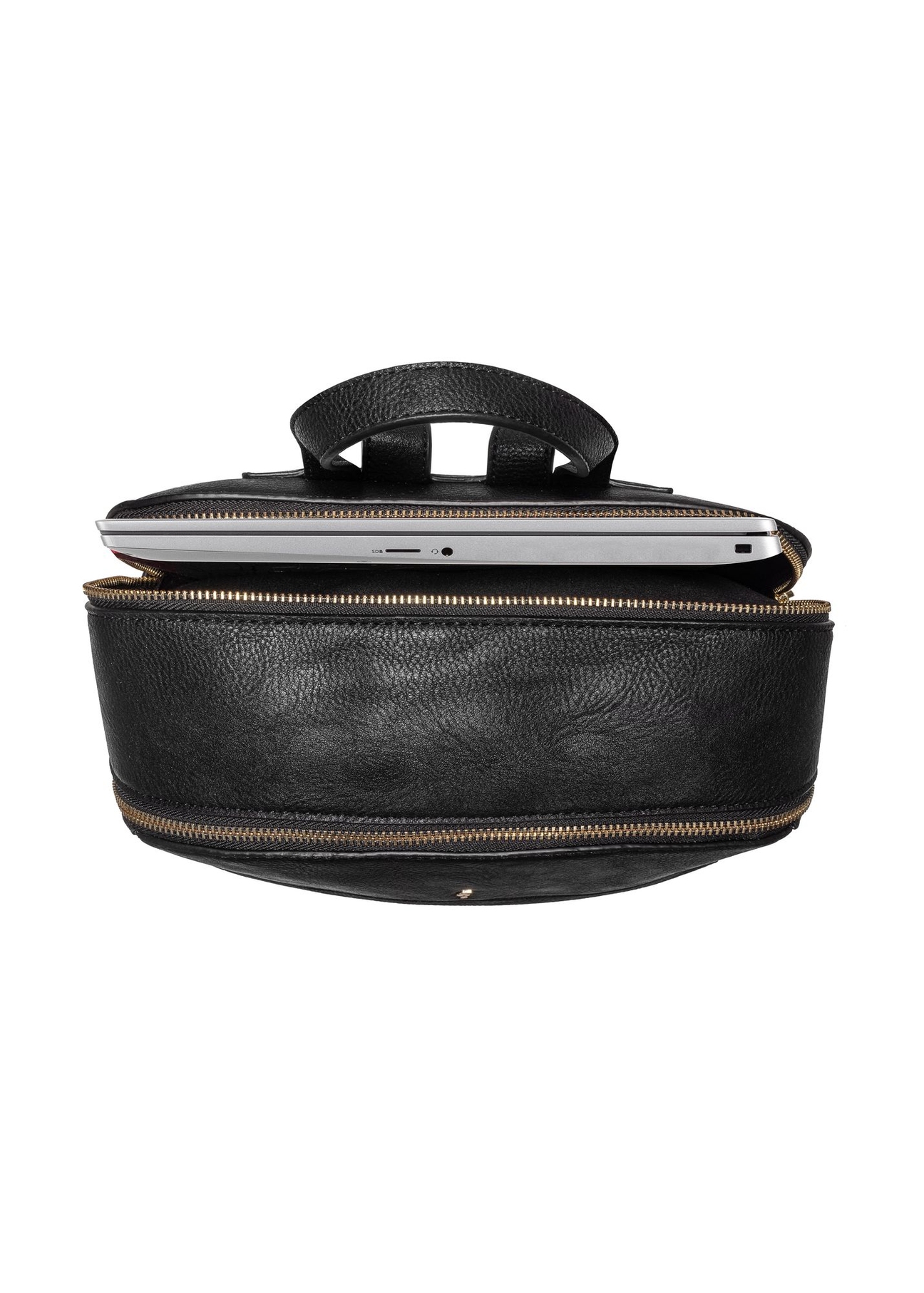 Women's two-compartment black backpack TOREC-0921-99(W24)-05