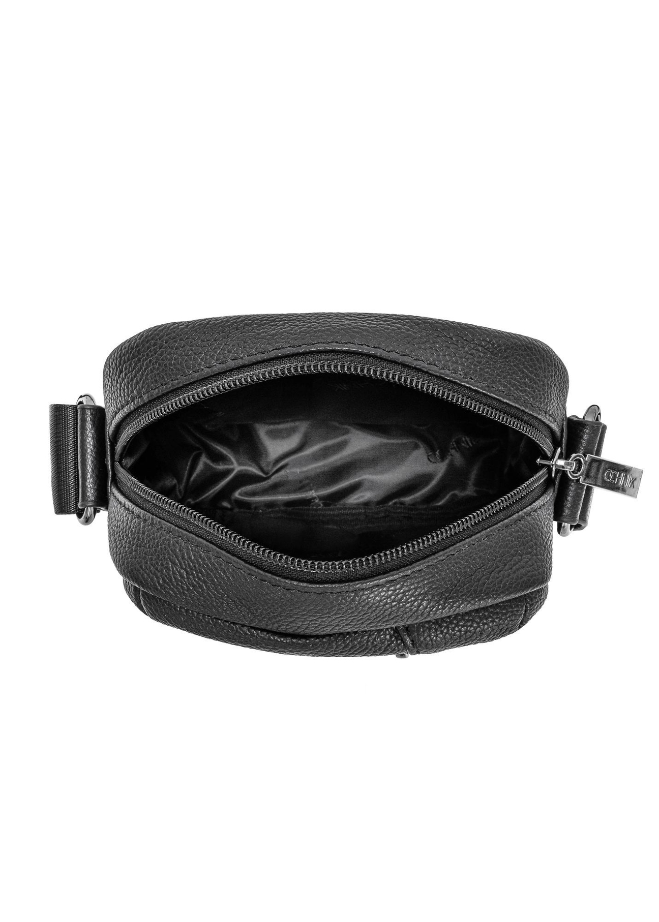 Black leather men's pouch TORMS-0439B-99(Z25) - top view of the product on a white background.