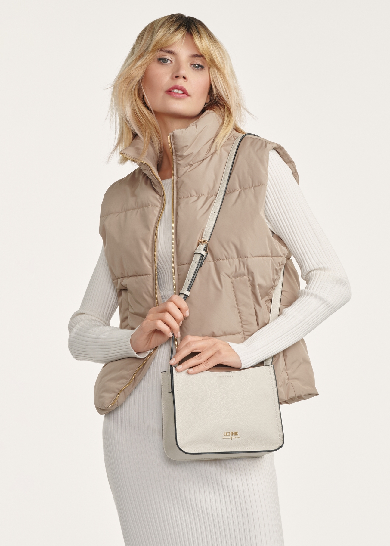 Cream small shoulder bag TOREC-1055-12(Z25)