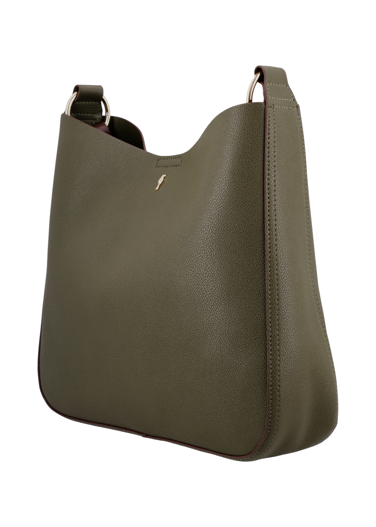 Green women's hobo bag TOREC-1257-8B(Z26). Product view diagonally on a white background.