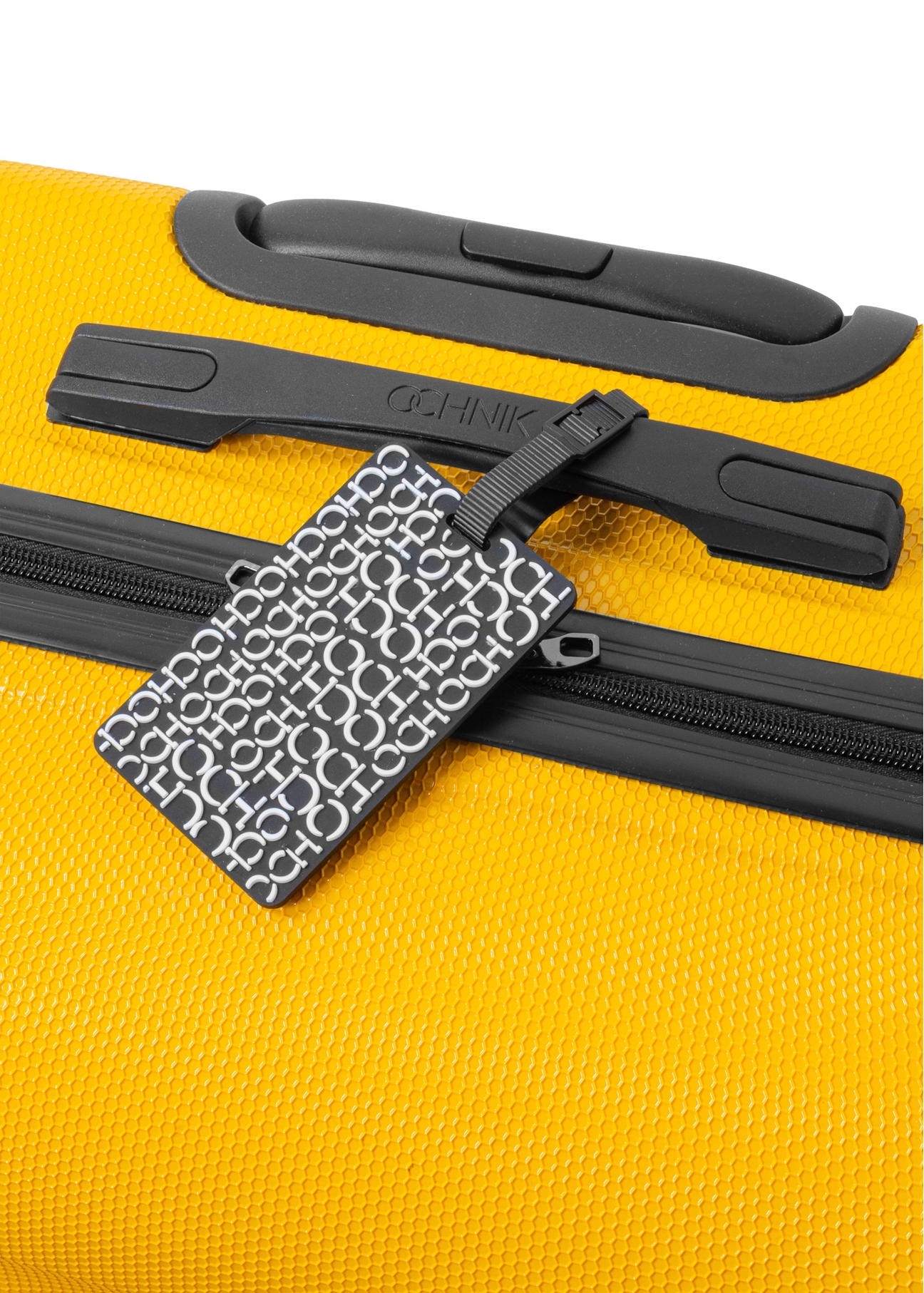 Luggage tag AW-012-0006-98(W25), product view on a suitcase on a white background.