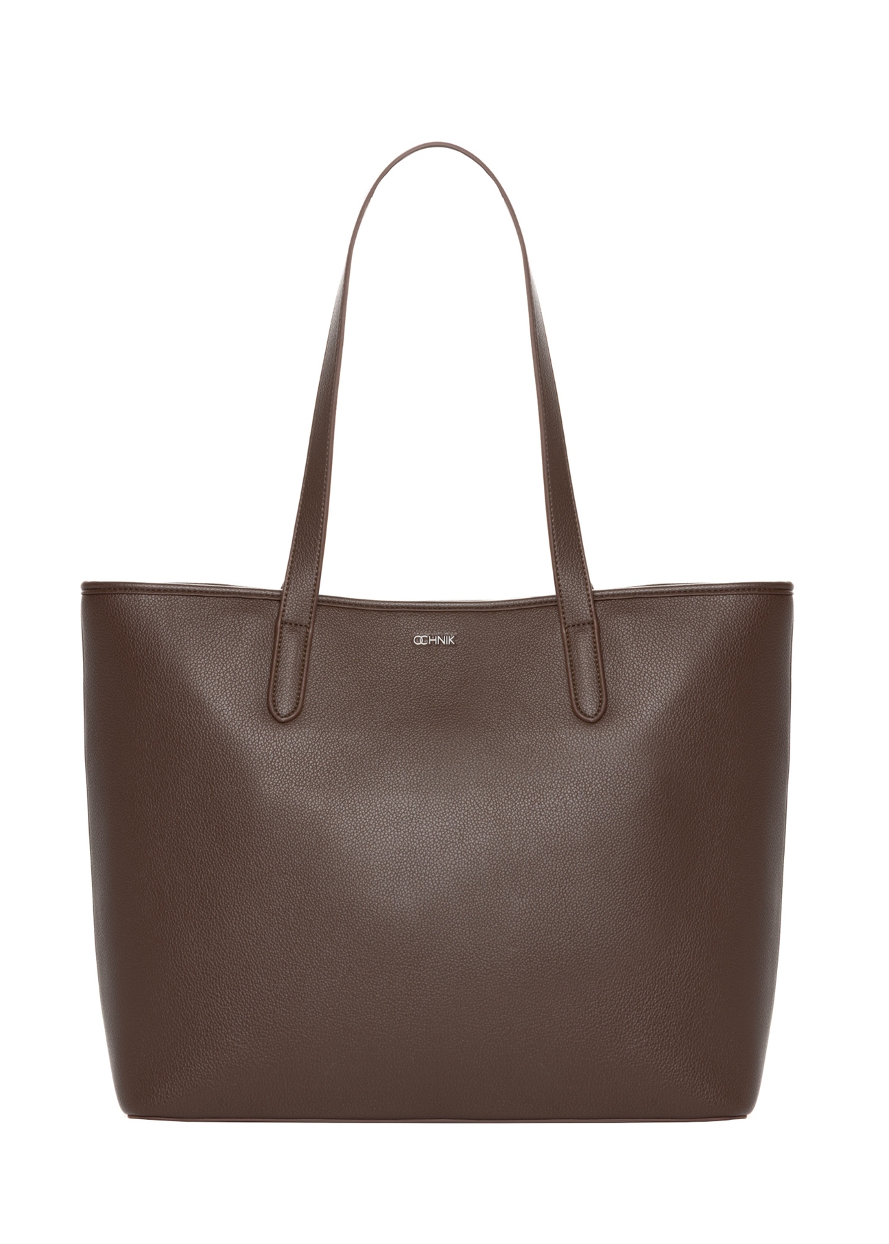 Women's brown shopper bag TOREC-0816-1H(Z26), front product view on a white background.