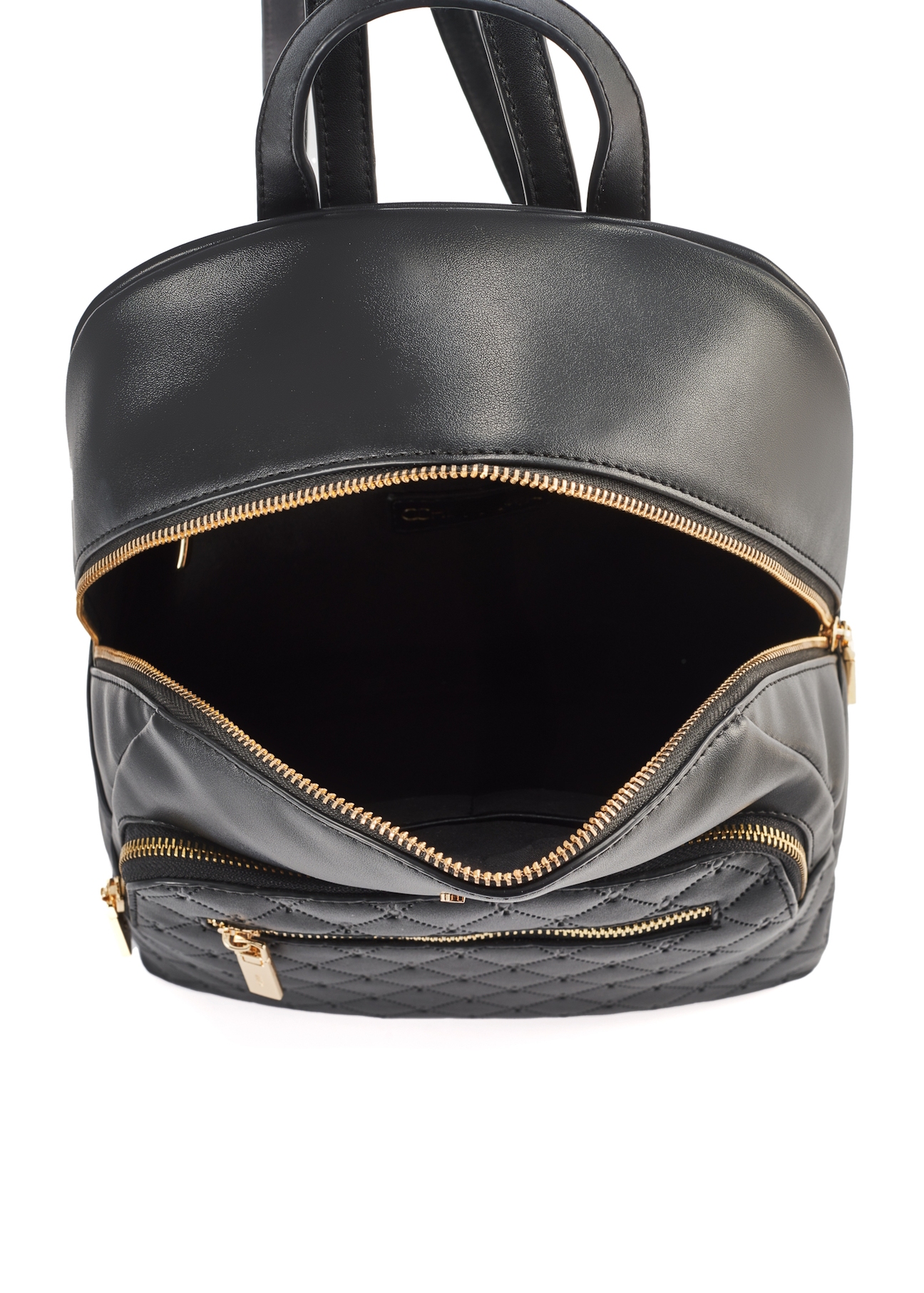 Black monogrammed women's backpack TOREC-1045-98(Z25)