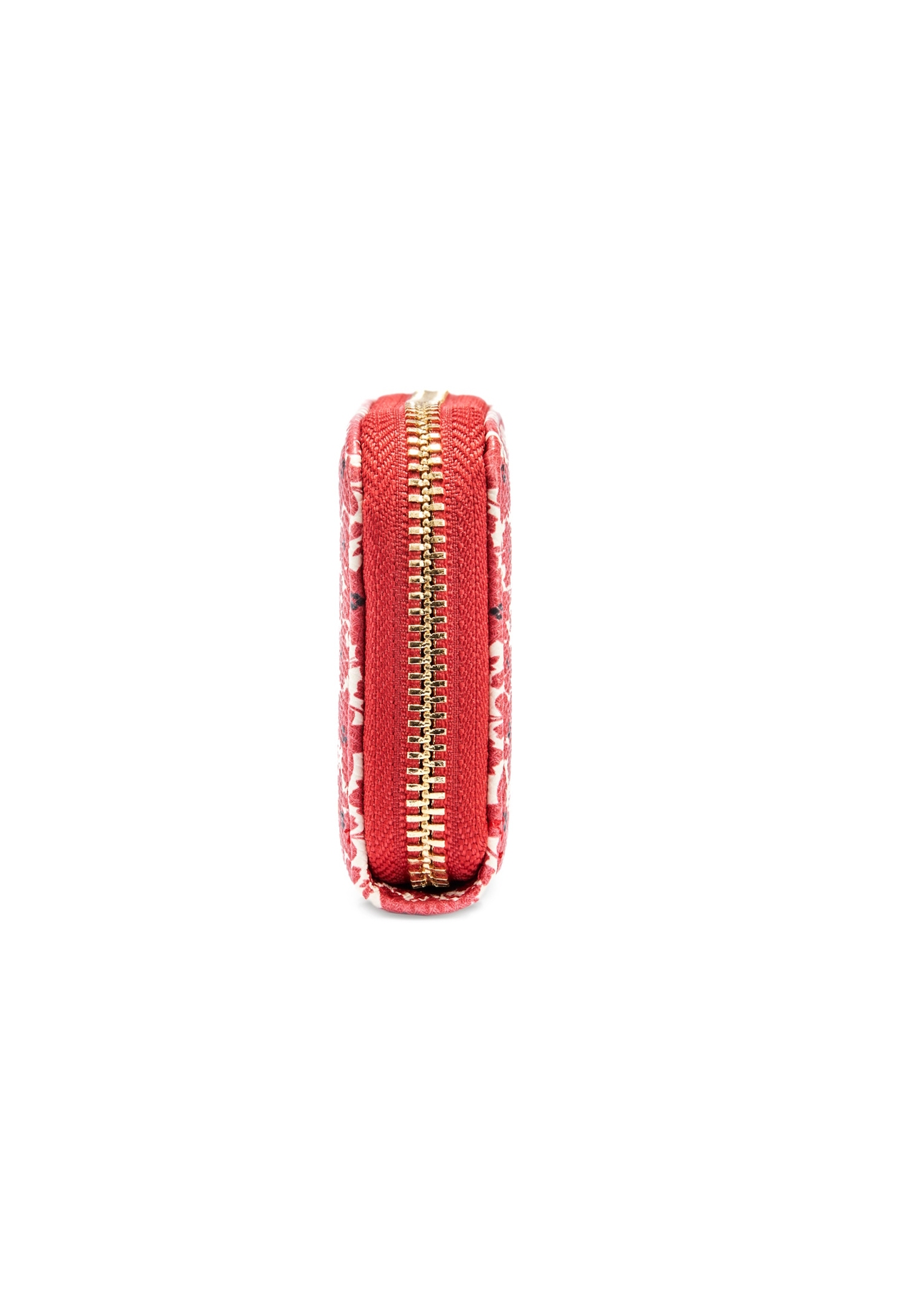 Small women's floral wallet POREC-0404-42(W25), side view of the product on a white background.