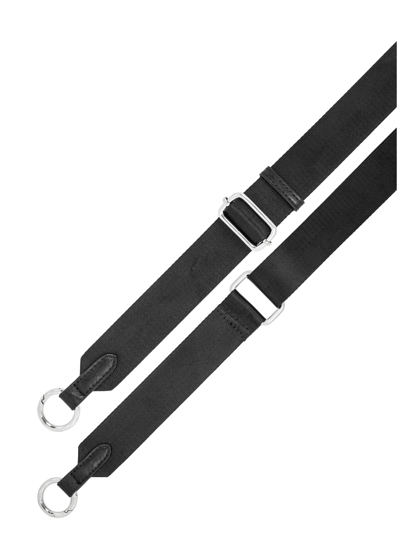 Navy blue women's belt bag with monogram TOREN-0356-7E(Z26), view of the product strap against a white background.
