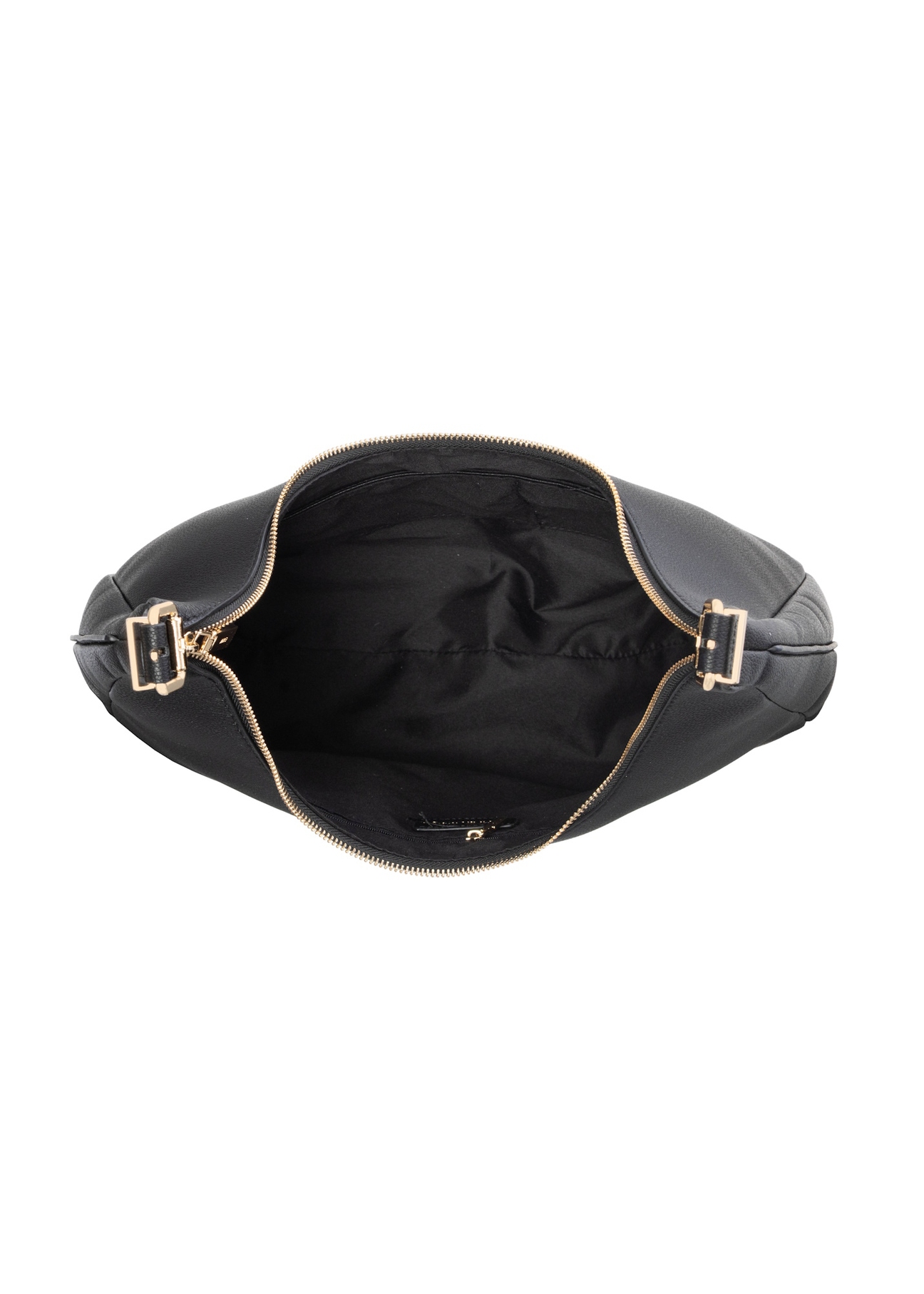 Black women's shopper bag TOREC-1238-99(W26), product view inside on white background.