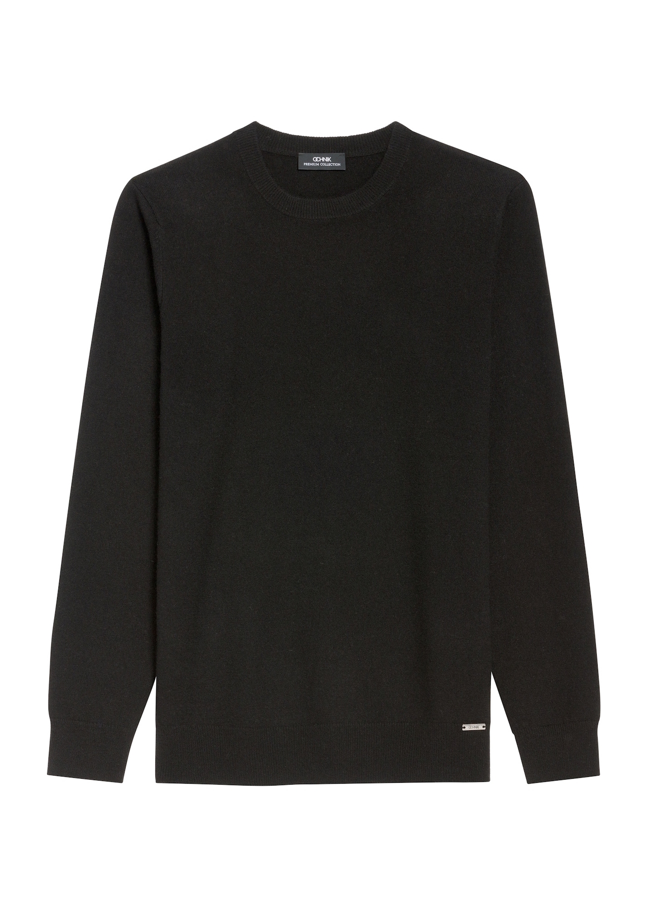 Black men's sweater SWEMT-0186-99(Z25), front product view on white background.