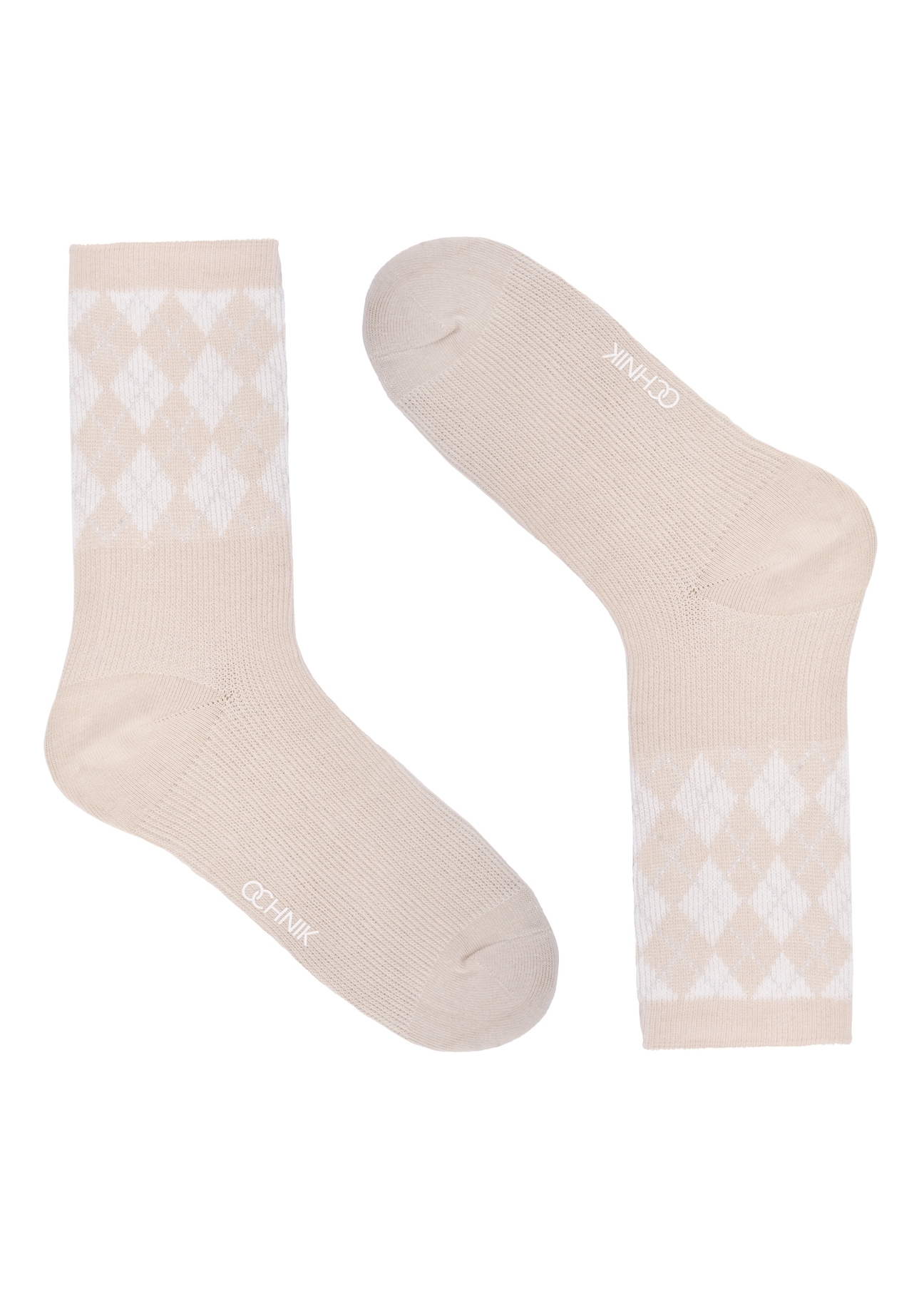 Set of women's patterned socks ZESDT-0050-00(Z26), front product view on white background.