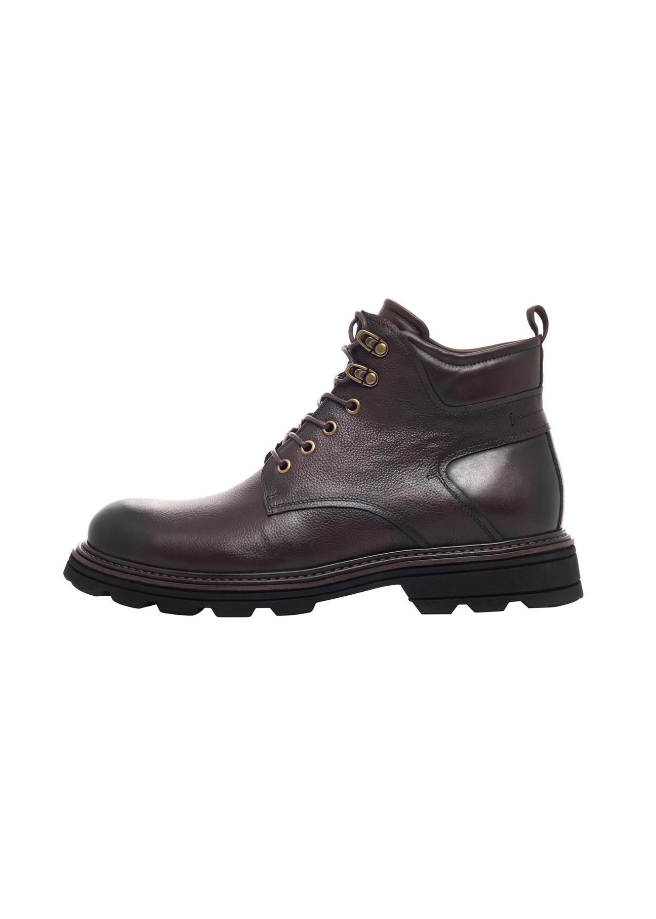 Men's dark brown leather Chelsea boots BUTYM-0558-1I(Z26), side view of the product on a white background.