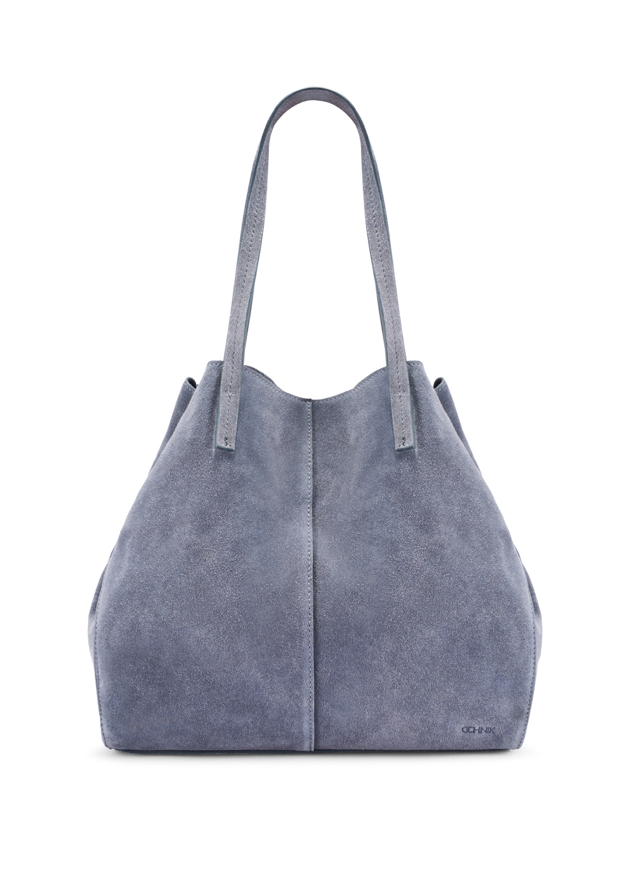 Leather dark blue women's handbag TORES-1252-7C(W26), front product view on white background.
