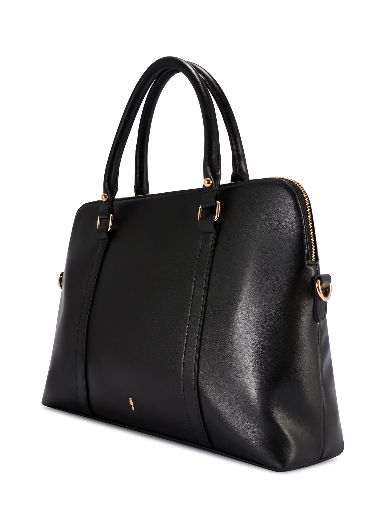 Black women's laptop bag TOREC-1130-99(W26), diagonal product view on white background.