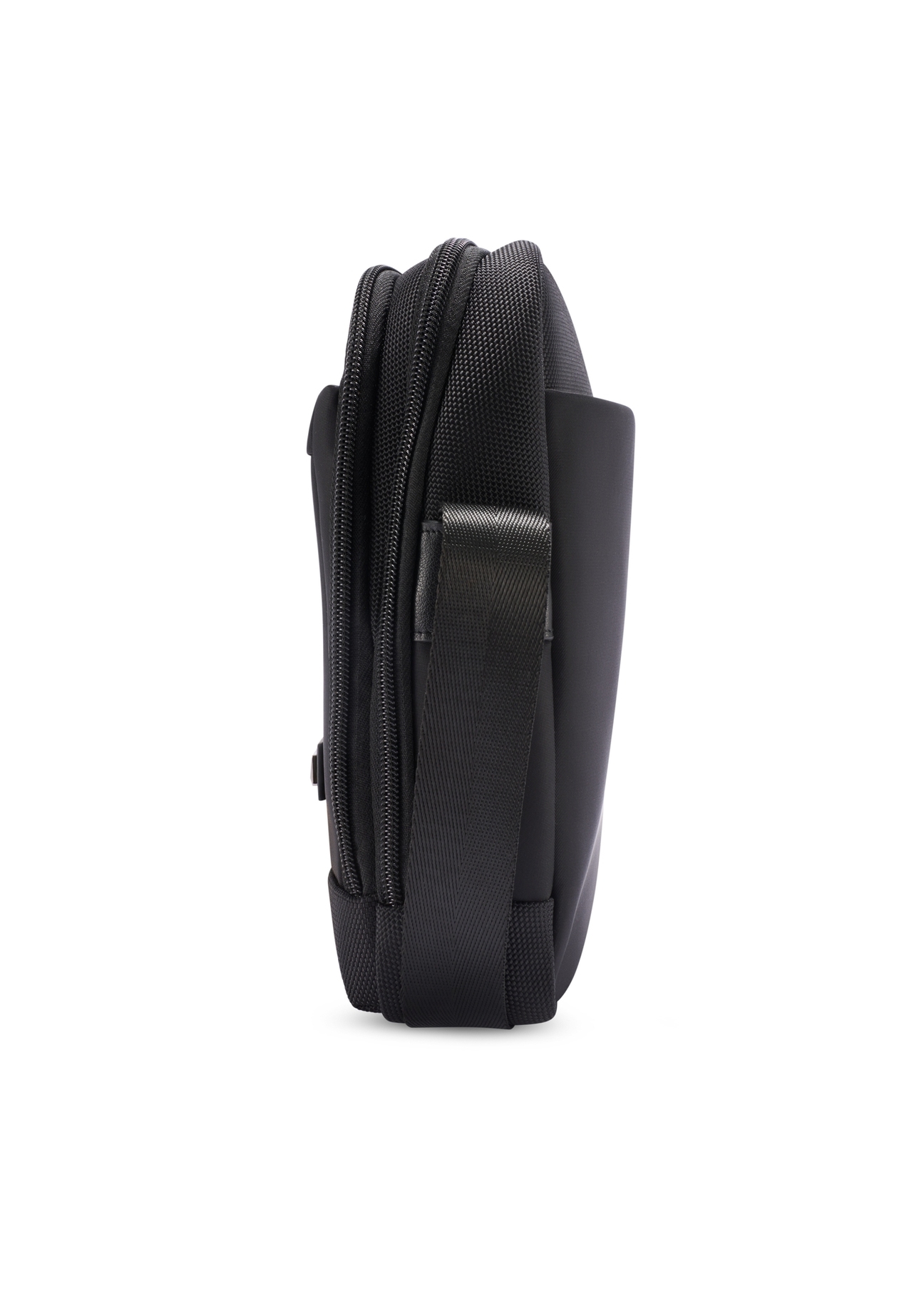 Black men's bag TORMN-0404-99(W26), side view of the product on a white background.