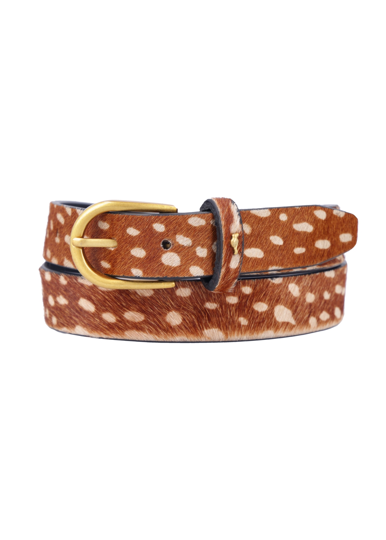 Women's leather belt PASDS-0333-1E(Z26) - front product view, on white background.