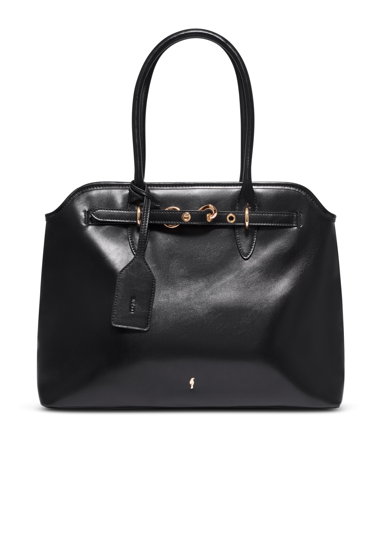 Black large women's handbag TOREC-1076-99(Z26), front product view on white background.