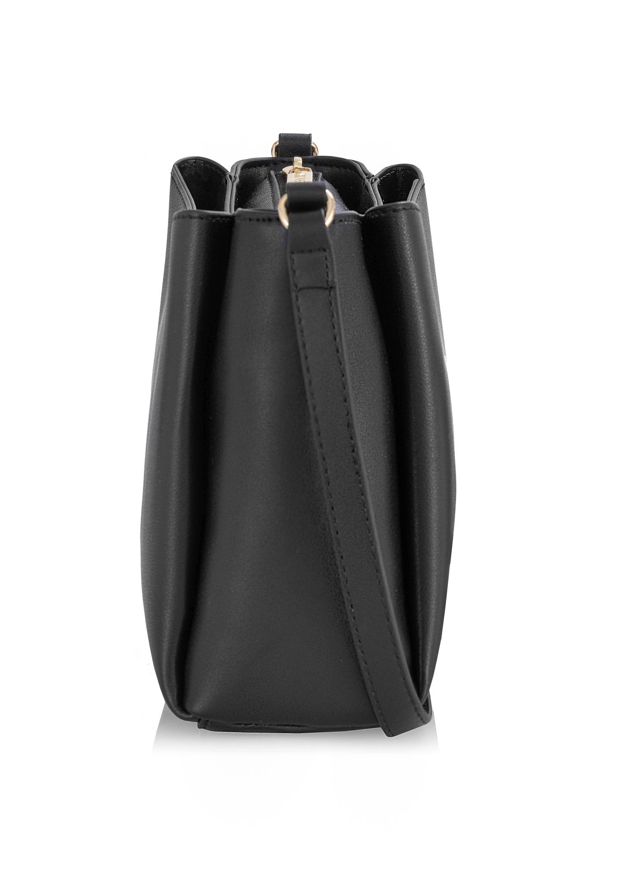 Small black imitation leather handbag TOREC-0914-99(W24)-03