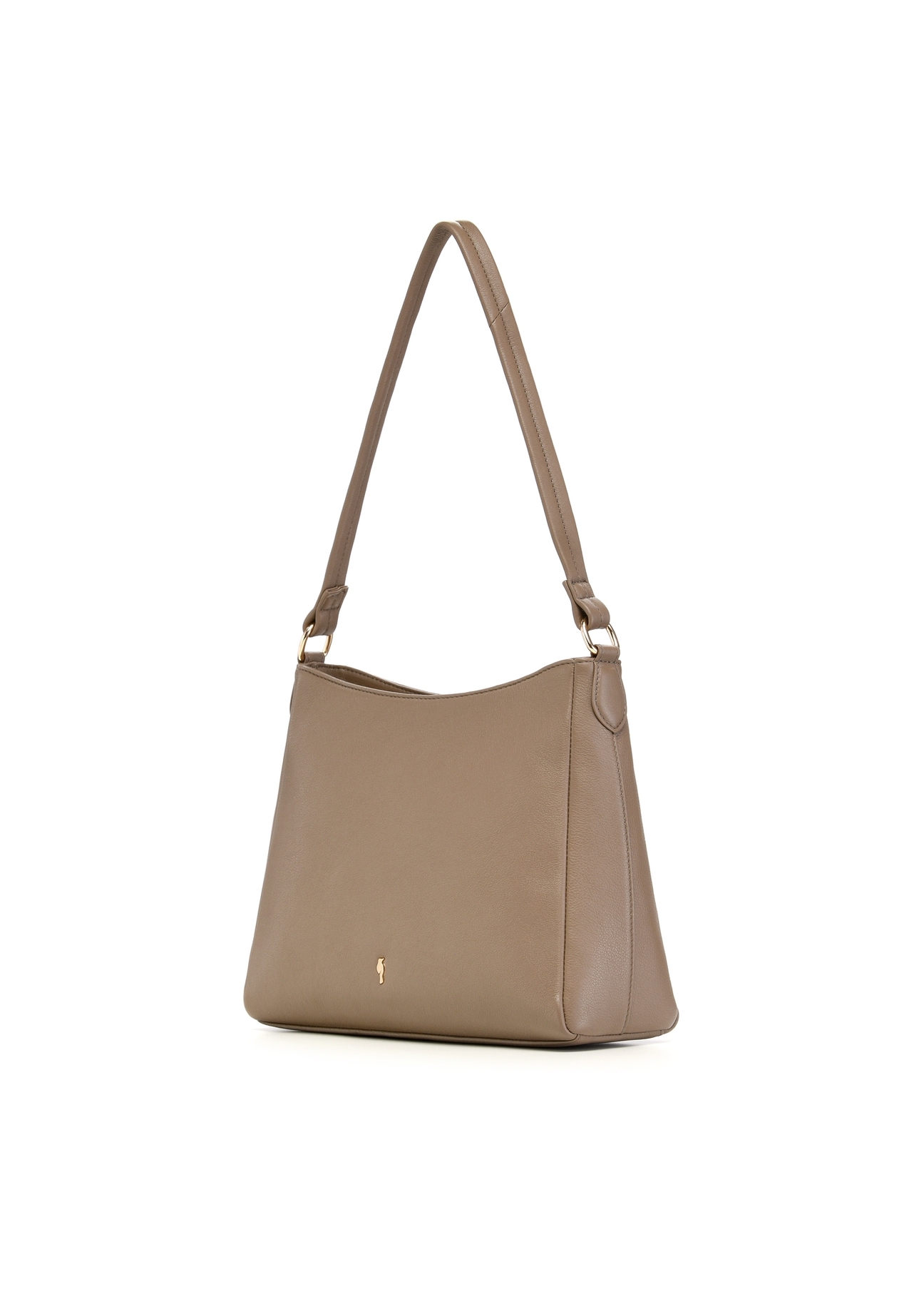 Light brown leather handbag TORES-0975-1K(Z26), diagonal product view on white background.