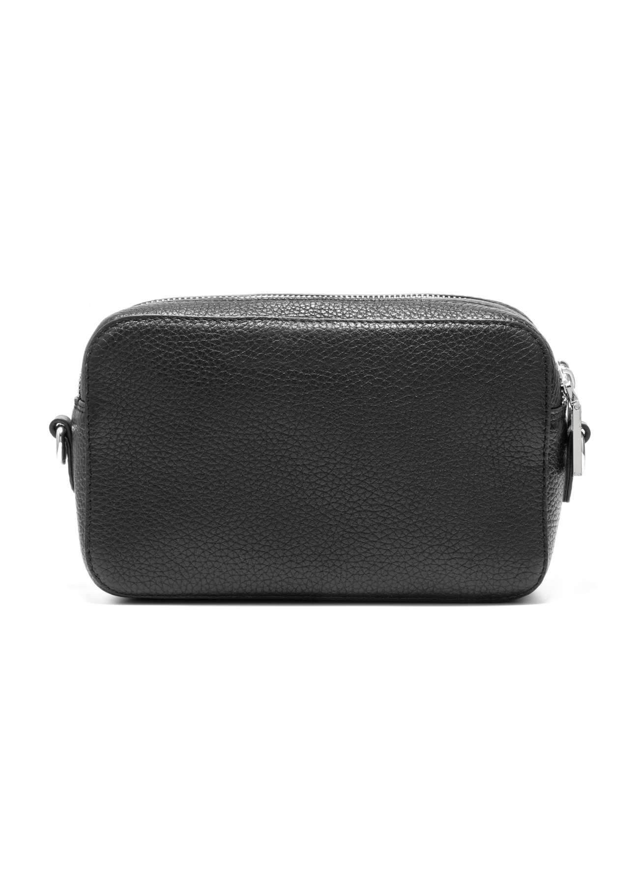 Black leather women's handbag TORES-1036D-99(Z25), product view from the back on a white background.