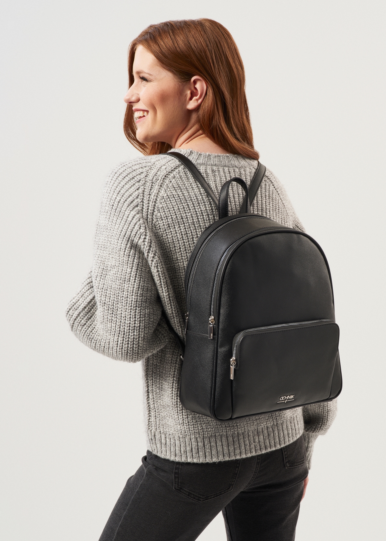 Black large women's backpack TOREC-0725A-99(Z25)