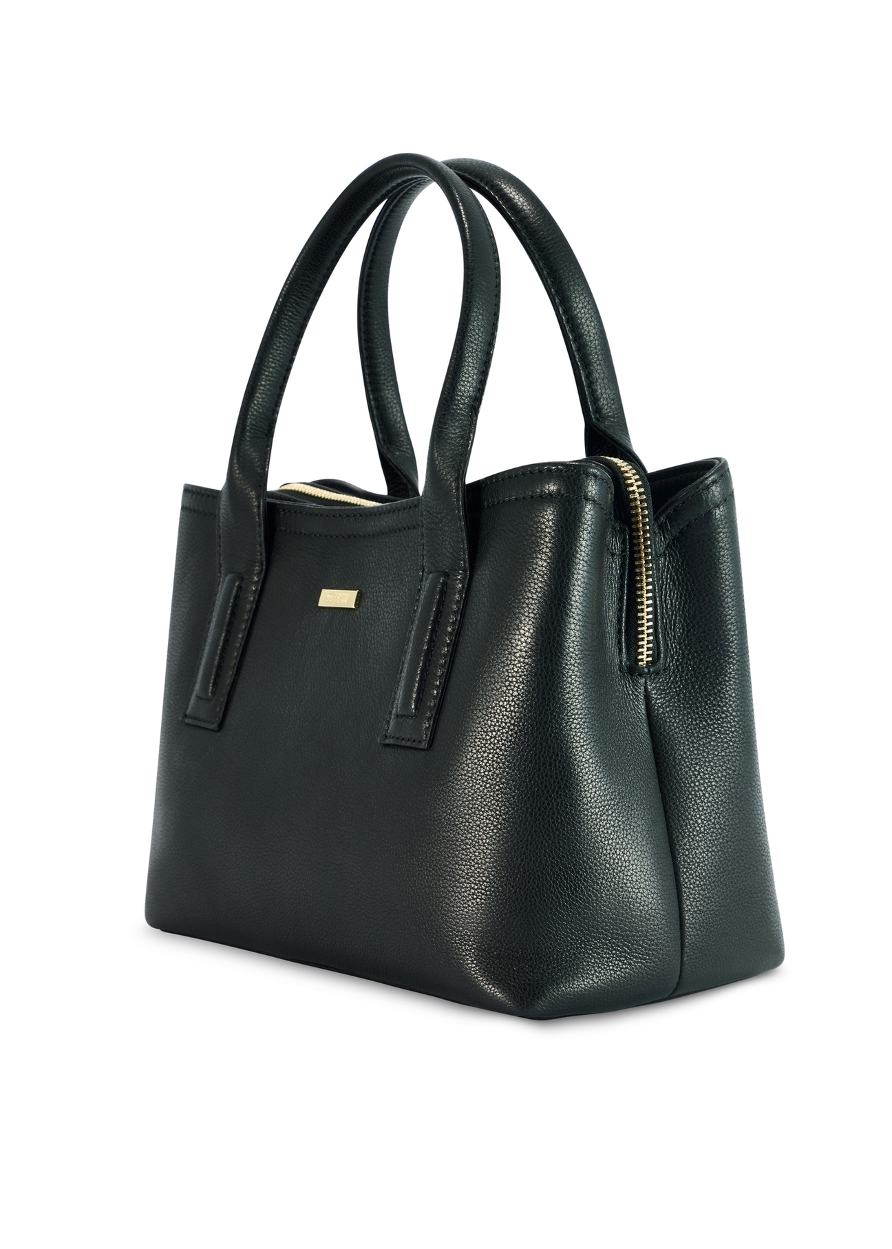 Black leather women's handbag TORES-1156-99(Z25), diagonal product view on a white background.