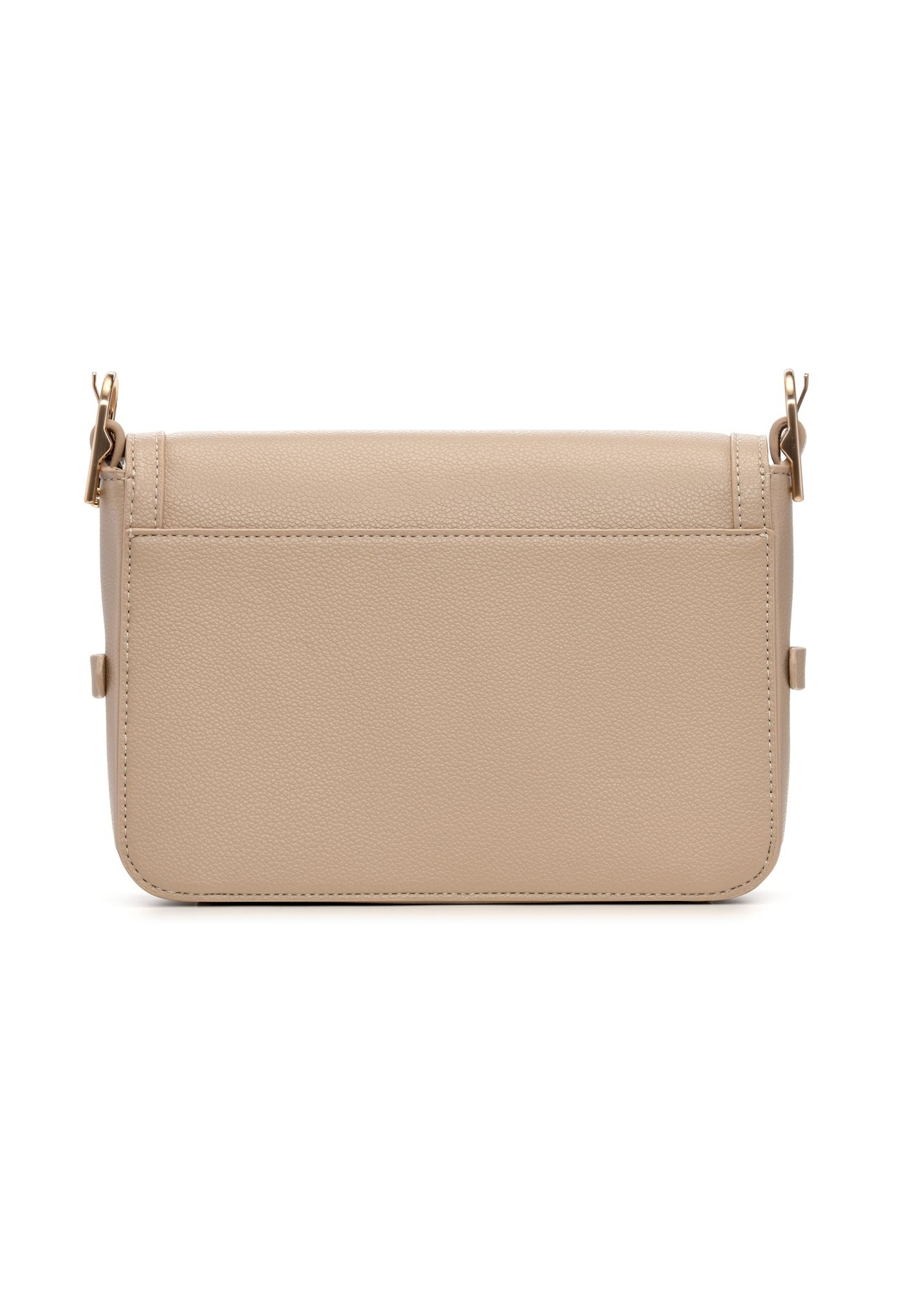 Beige women's messenger bag TOREC-1250-1B(Z26) - product view from the back, on a white background.