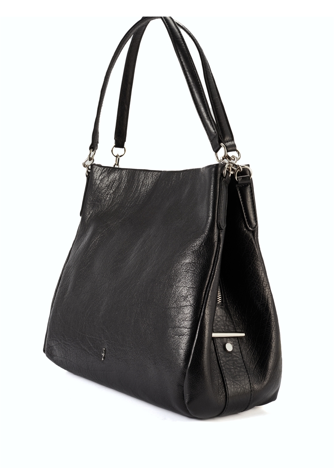 Black leather women's shopper bag TORES-0636D-99(Z25)