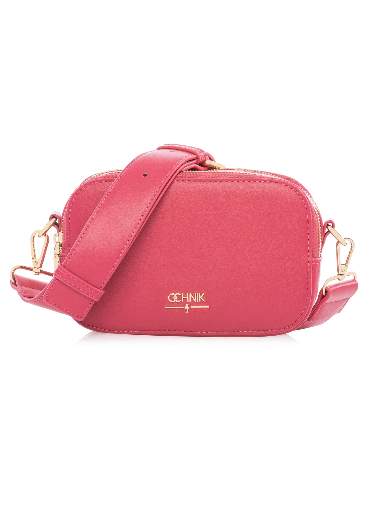 Fuchsia small women's handbag TOREC-1172-5E(W26) - front product view, on white background.