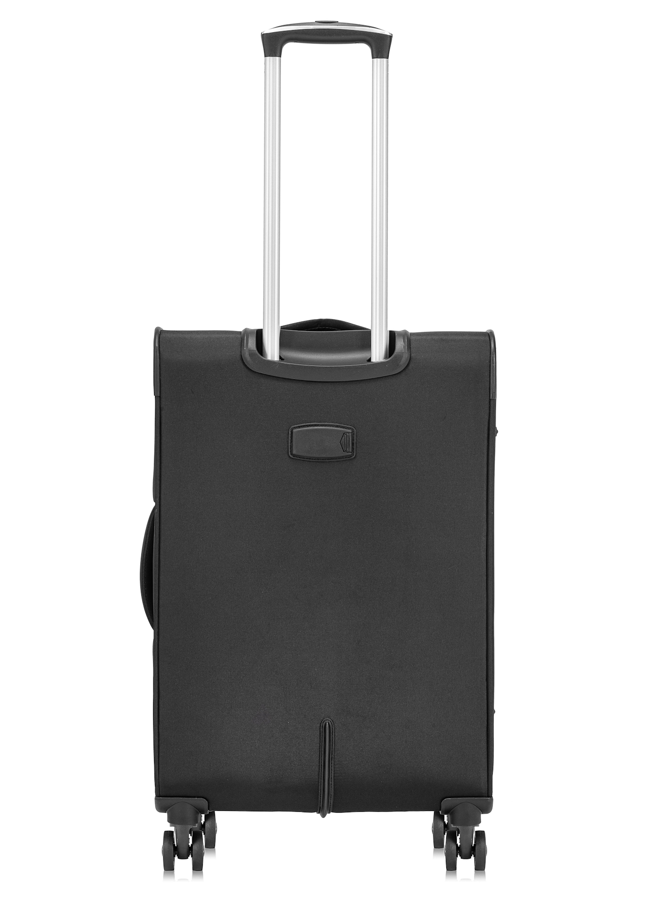 Medium suitcase on wheels WALNY-0042-99-24(W25), product view from the back on a white background.