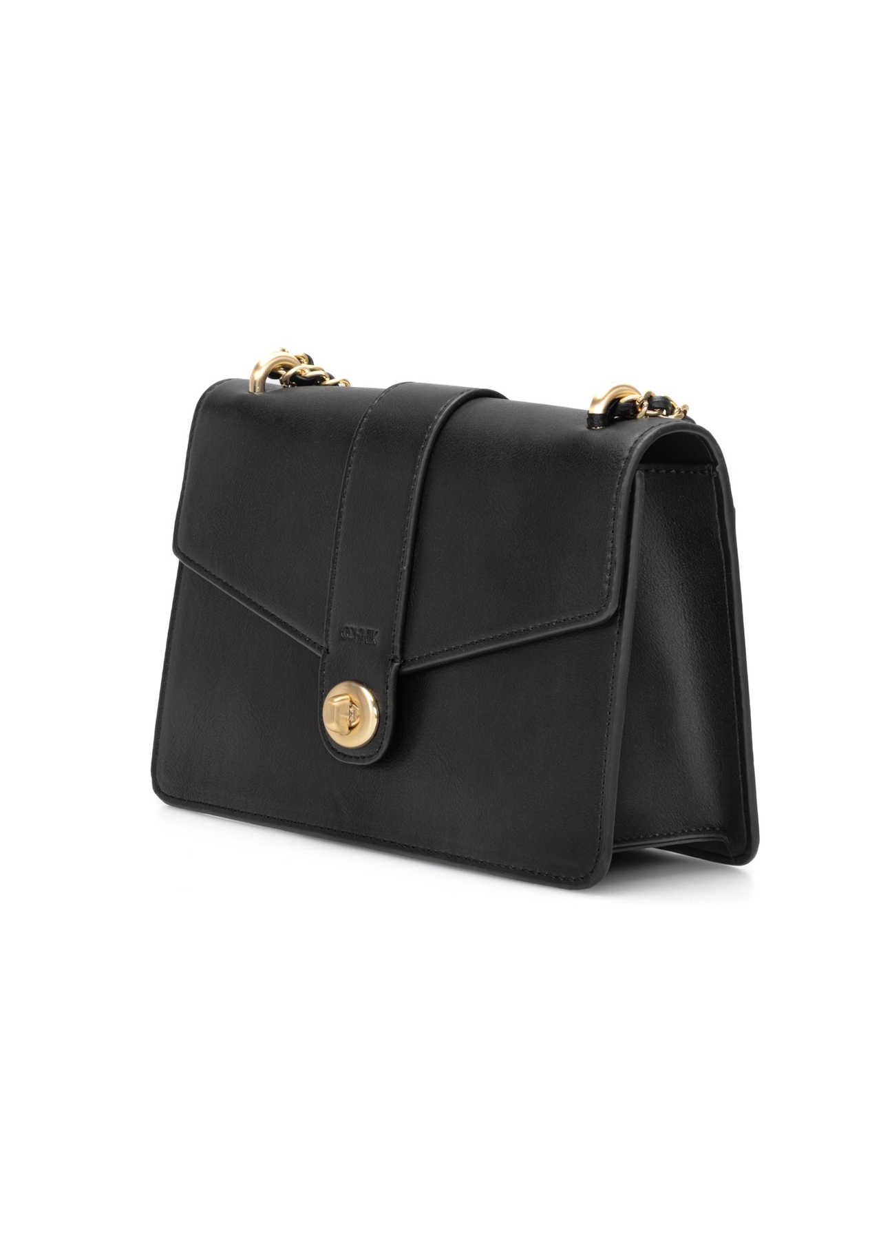 Black women's messenger bag TOREC-1137-99(W26), diagonal product view on a white background.