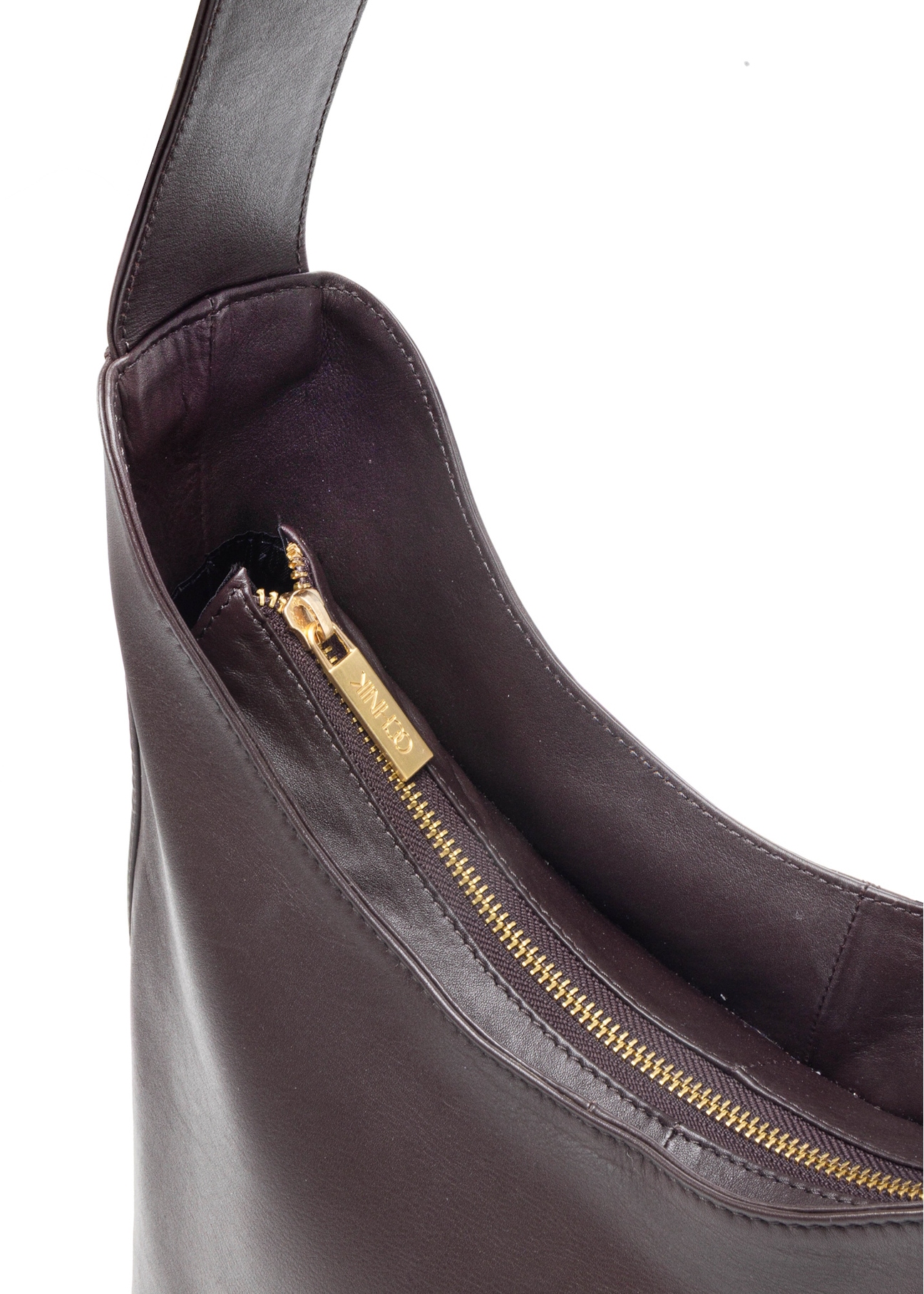 Brown leather women's handbag TORES-1026A-89(Z25), close-up of the product detail on a white background.