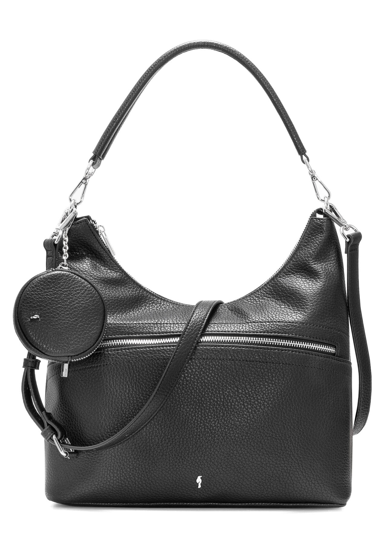 Black purse handbag TOREC-0886A-99(Z25), front product view on white background.