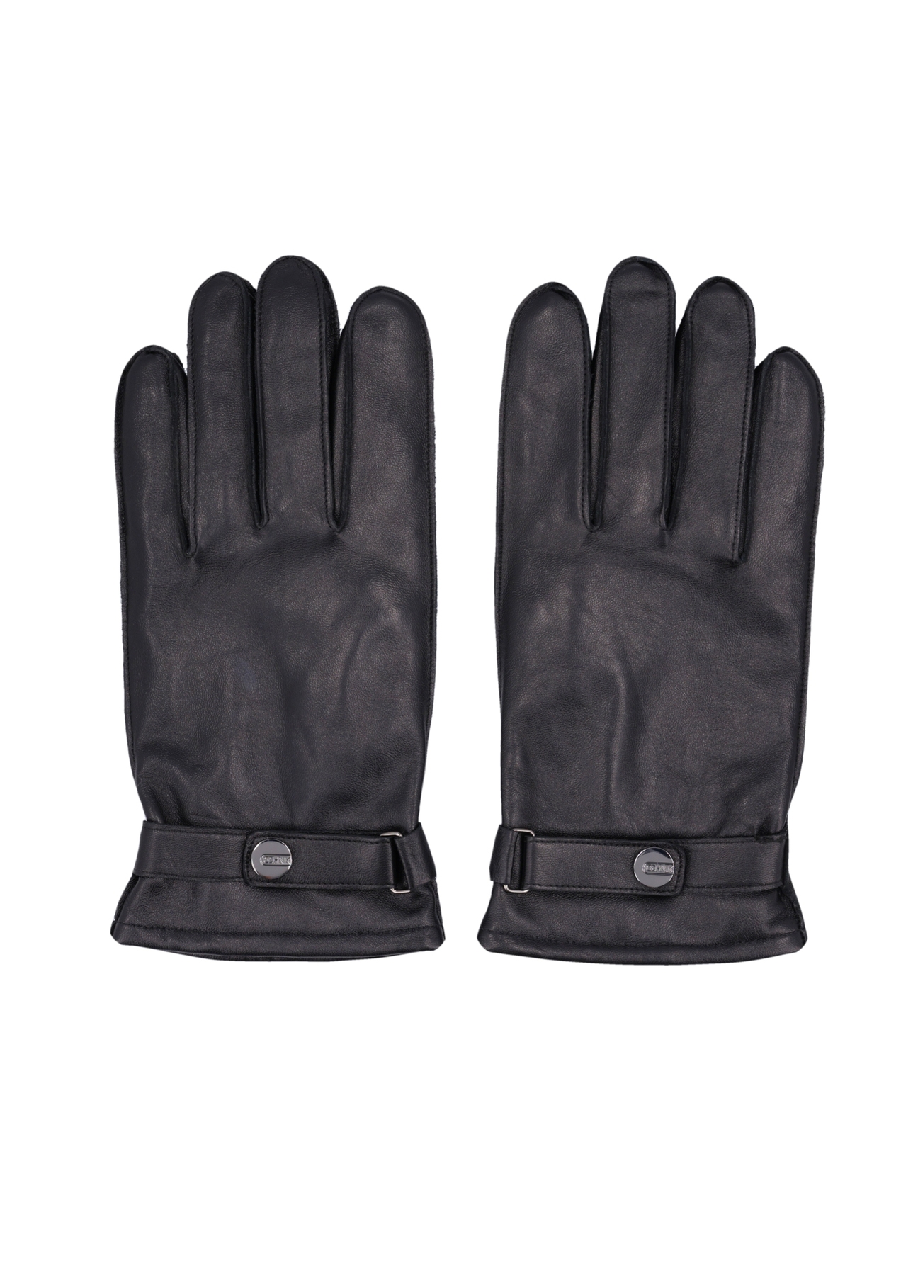 Men's leather gloves with wool lining REKMS-0092-99(Z26), front product view on white background.